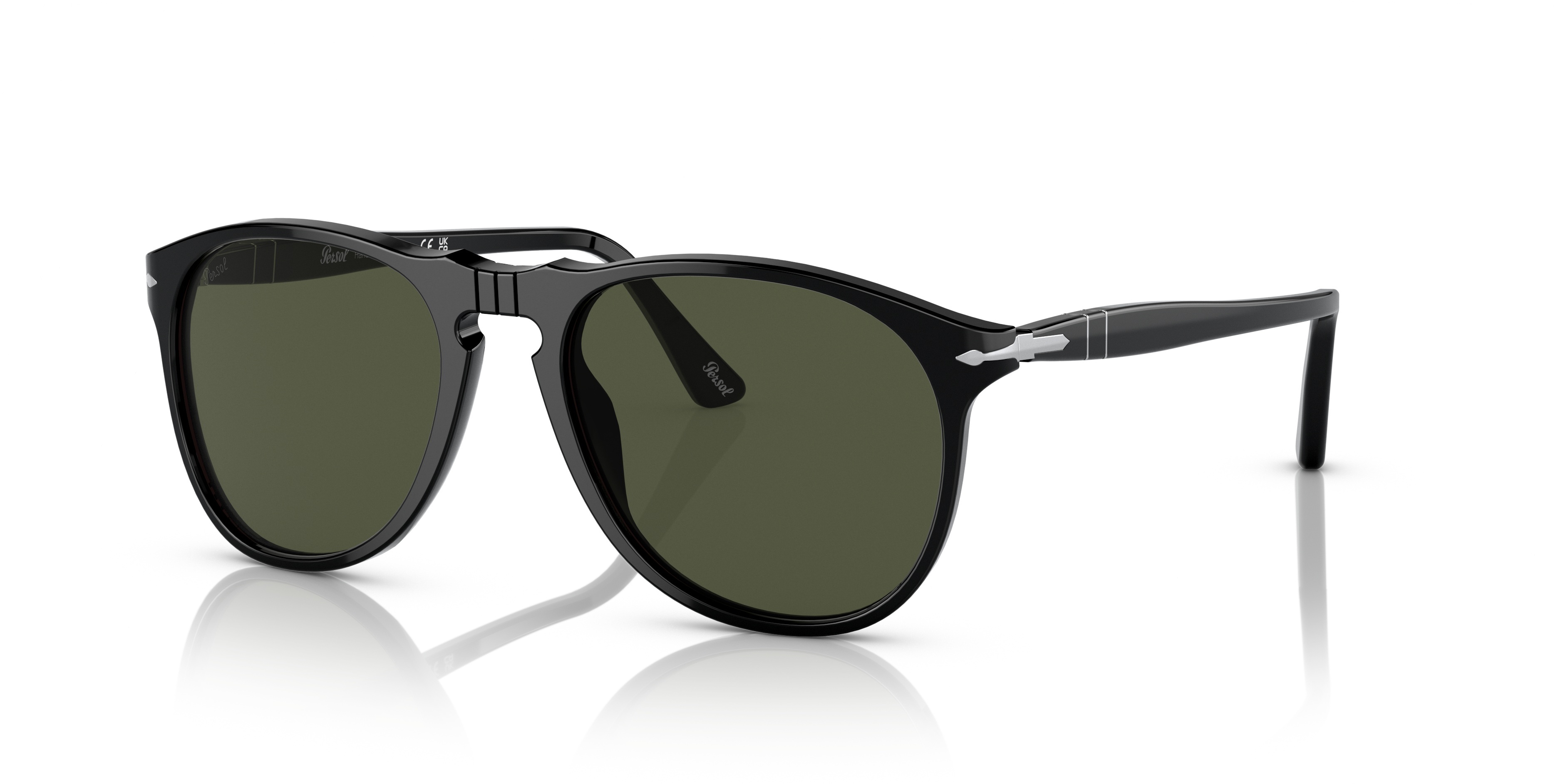 Persol Round Frame Sunglasses In Green