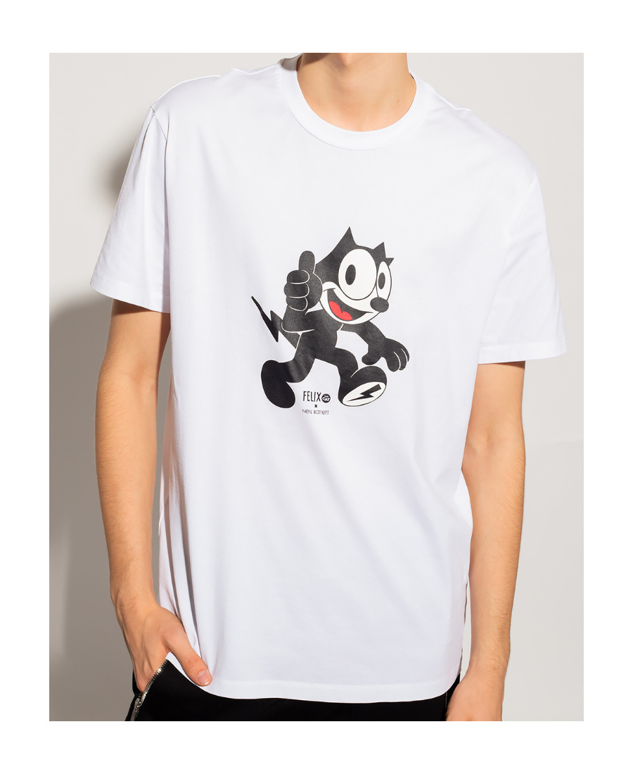 Neil Barrett X Felix The Cat T-shirt In White