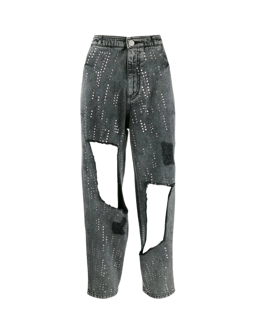 Philosophy Di Lorenzo Serafini Embellished Distressed Jeans In Black