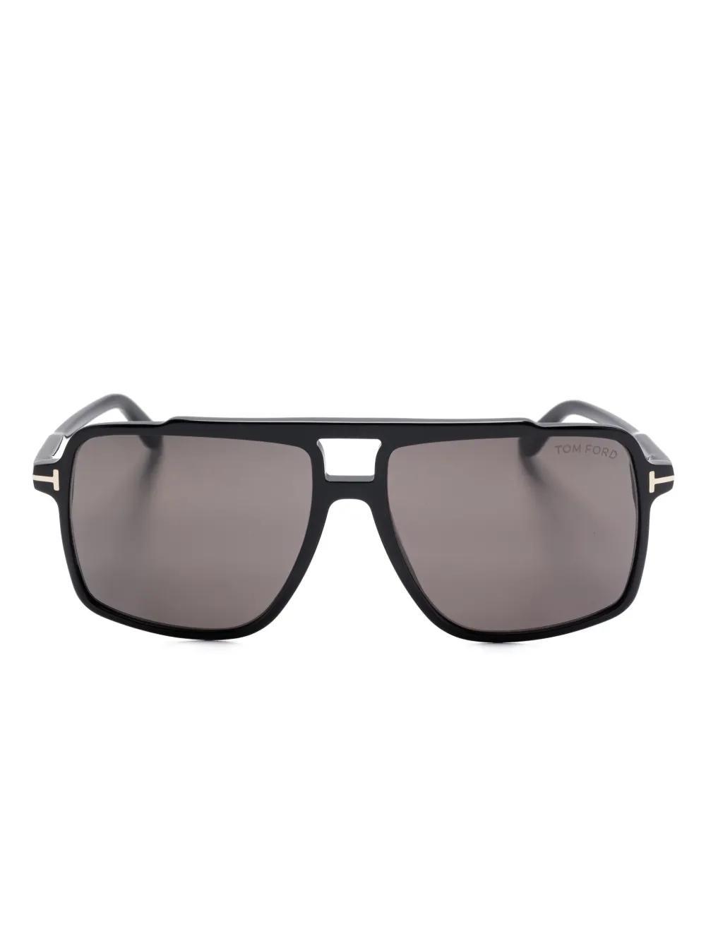 Tom Ford Eyewear Kemp Pilot Frame Sunglasses In Black