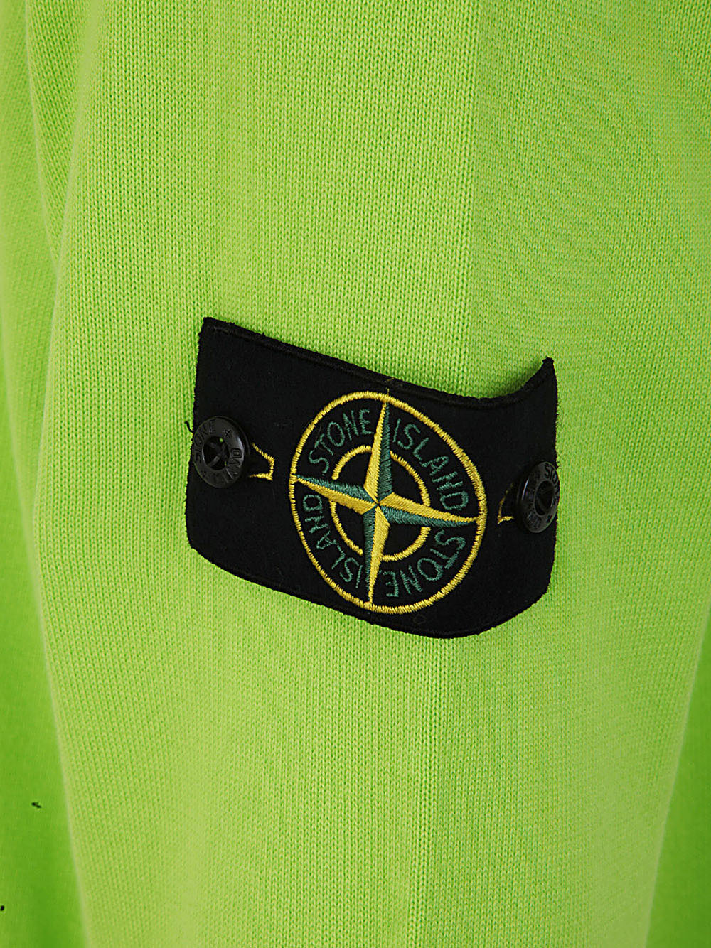 Stone Island Logo Patch Crewneck Sweatshirt In Yellow