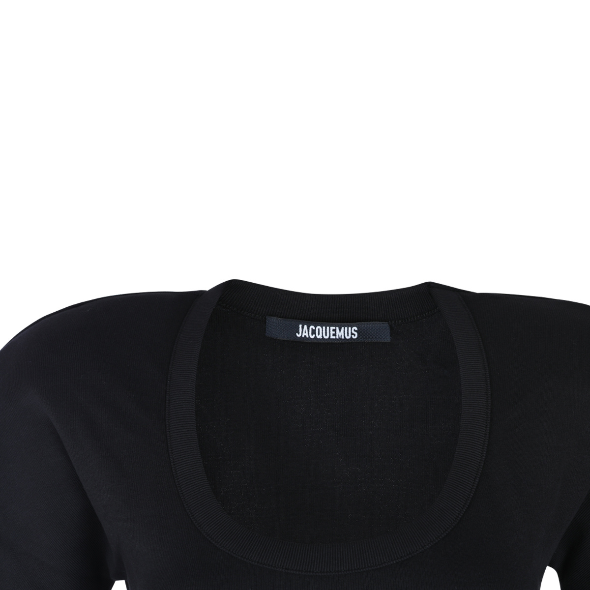 Jacquemus Short-sleeve Scoop-neck Bodysuit In Black