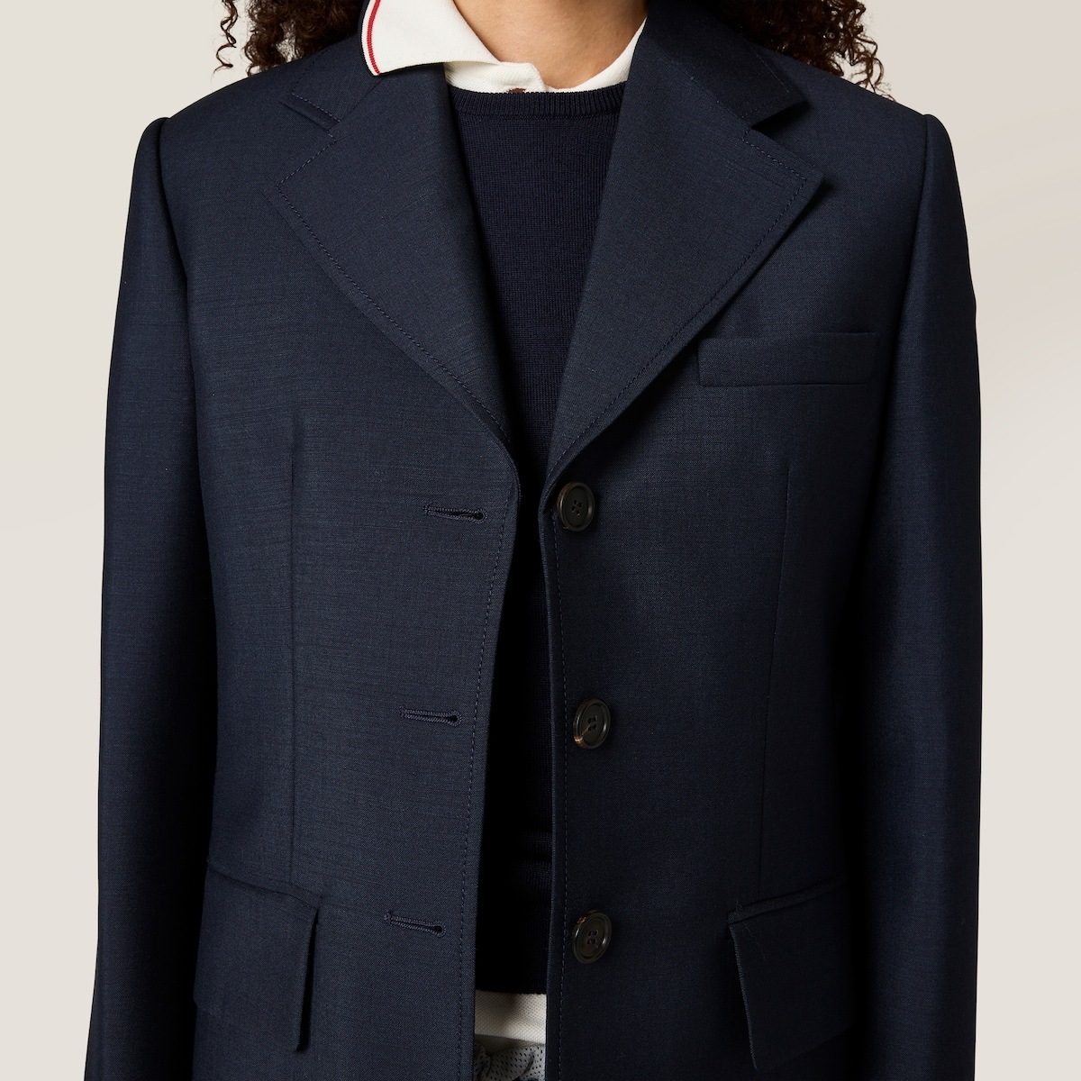 Miu Miu Single-breasted Wool Blazer In Black