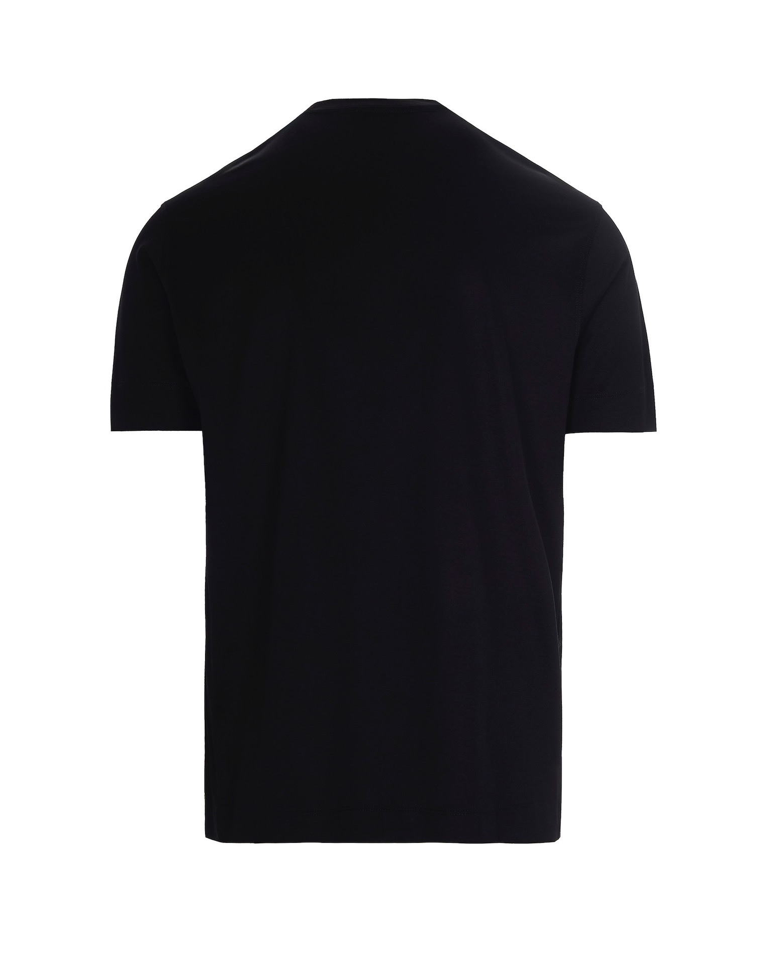 Emporio Armani Domed Logo Jersey T-shirt In Black