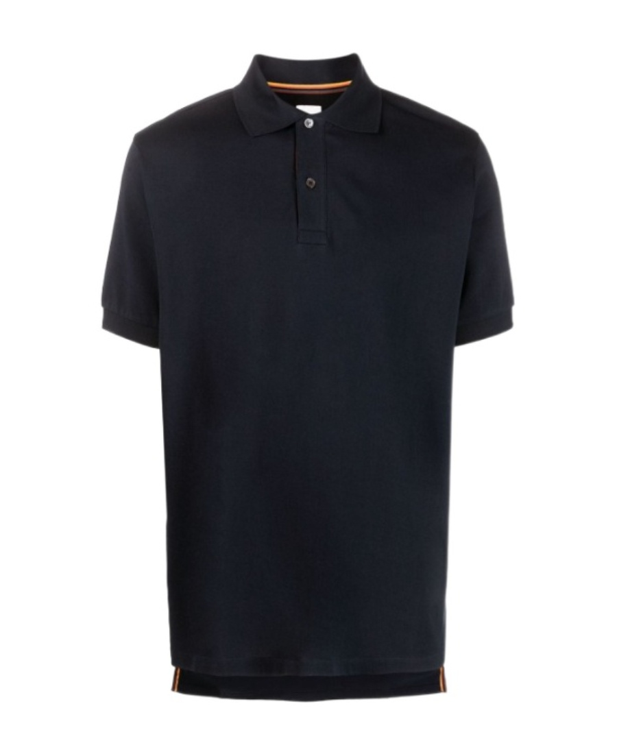 Shop Paul Smith Artist Stripe Placket Polo Shirt In Black