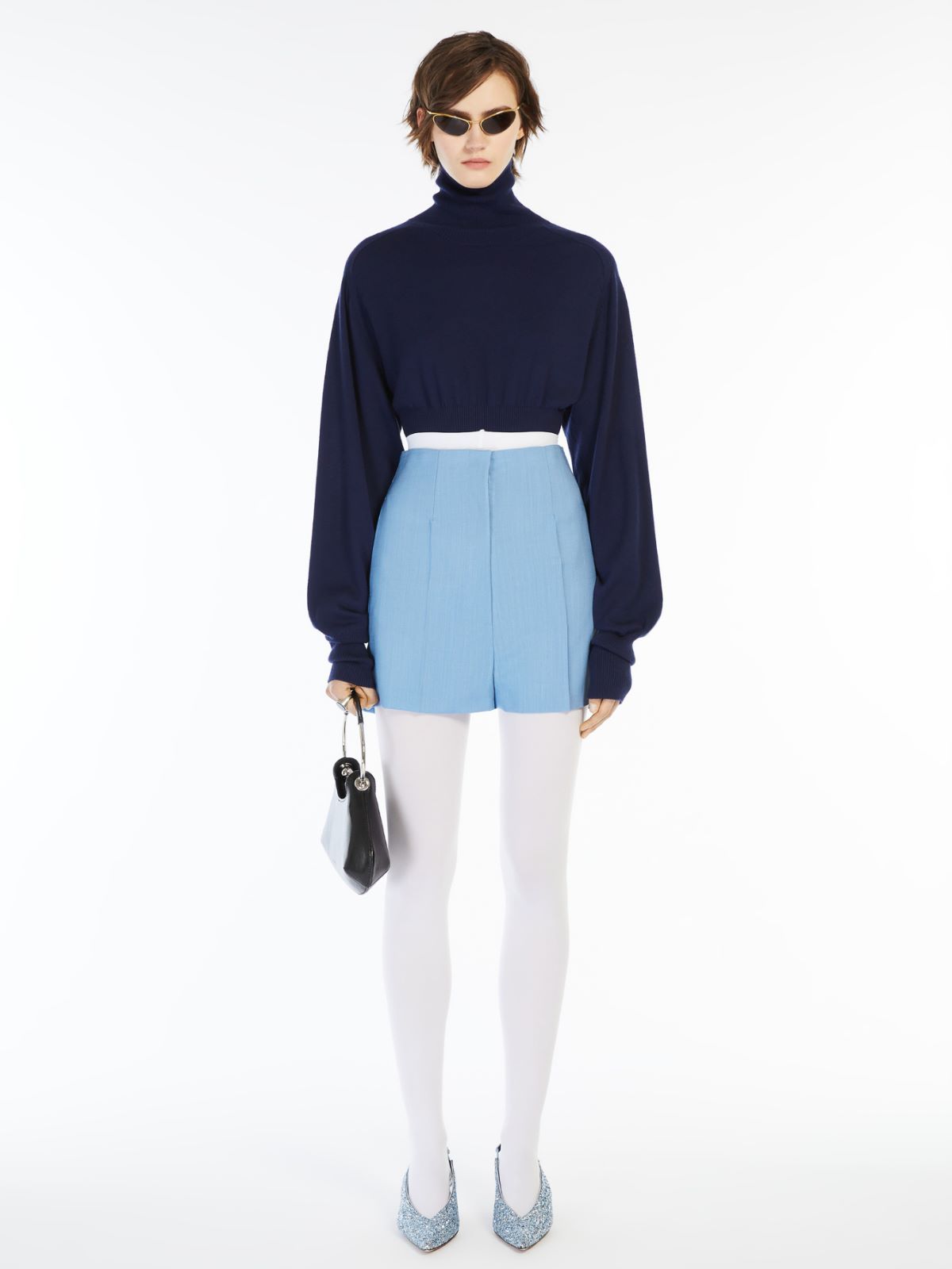 Sportmax Ululato Sweaters And Cardigans Blue In Black