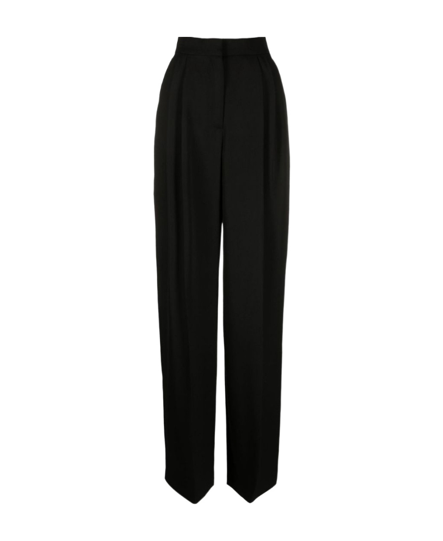 Alexander Mcqueen High-waisted Tailored Wool Trousers In Black