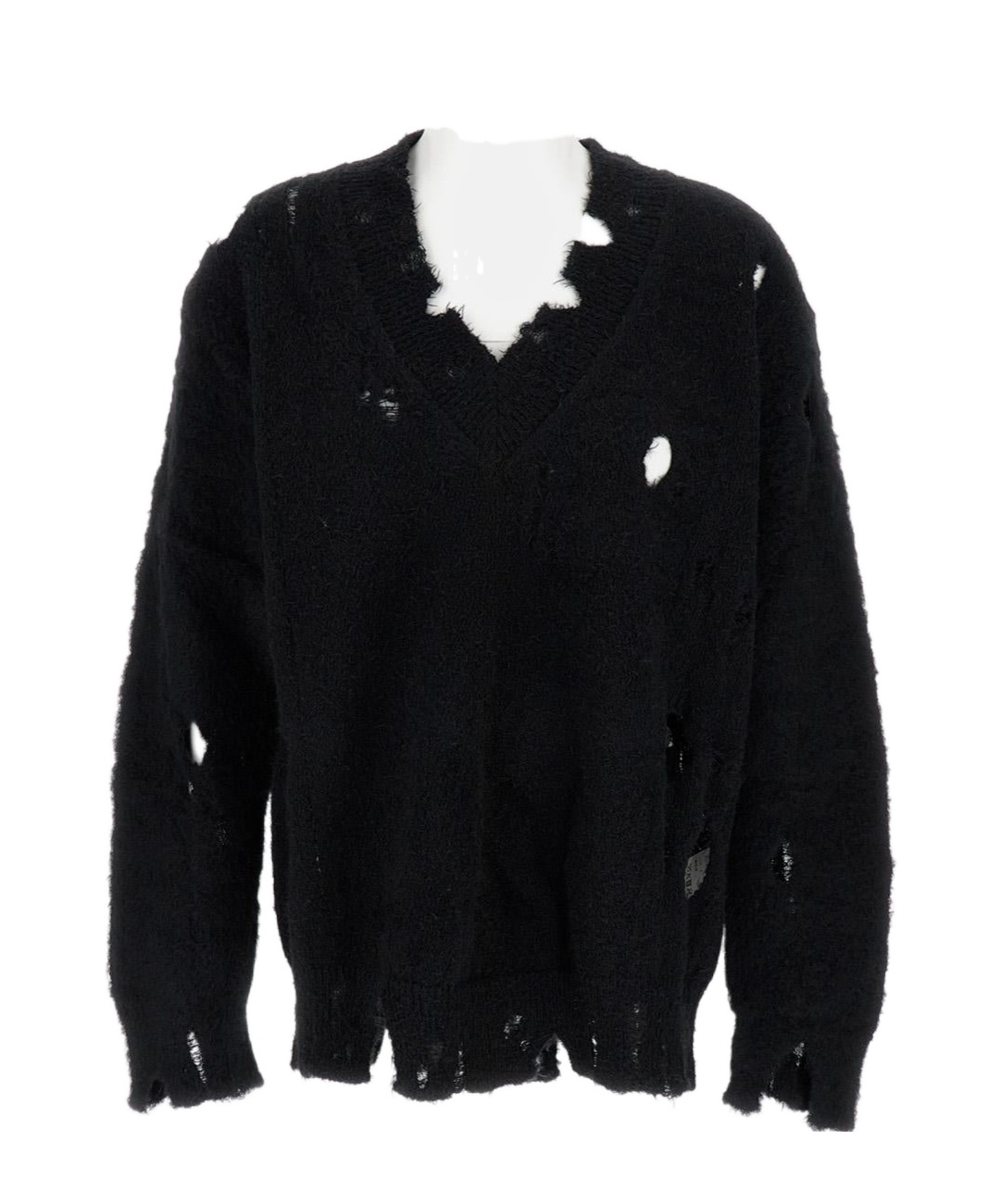 Junya Watanabe Wool Knit Blend Pullover In Black