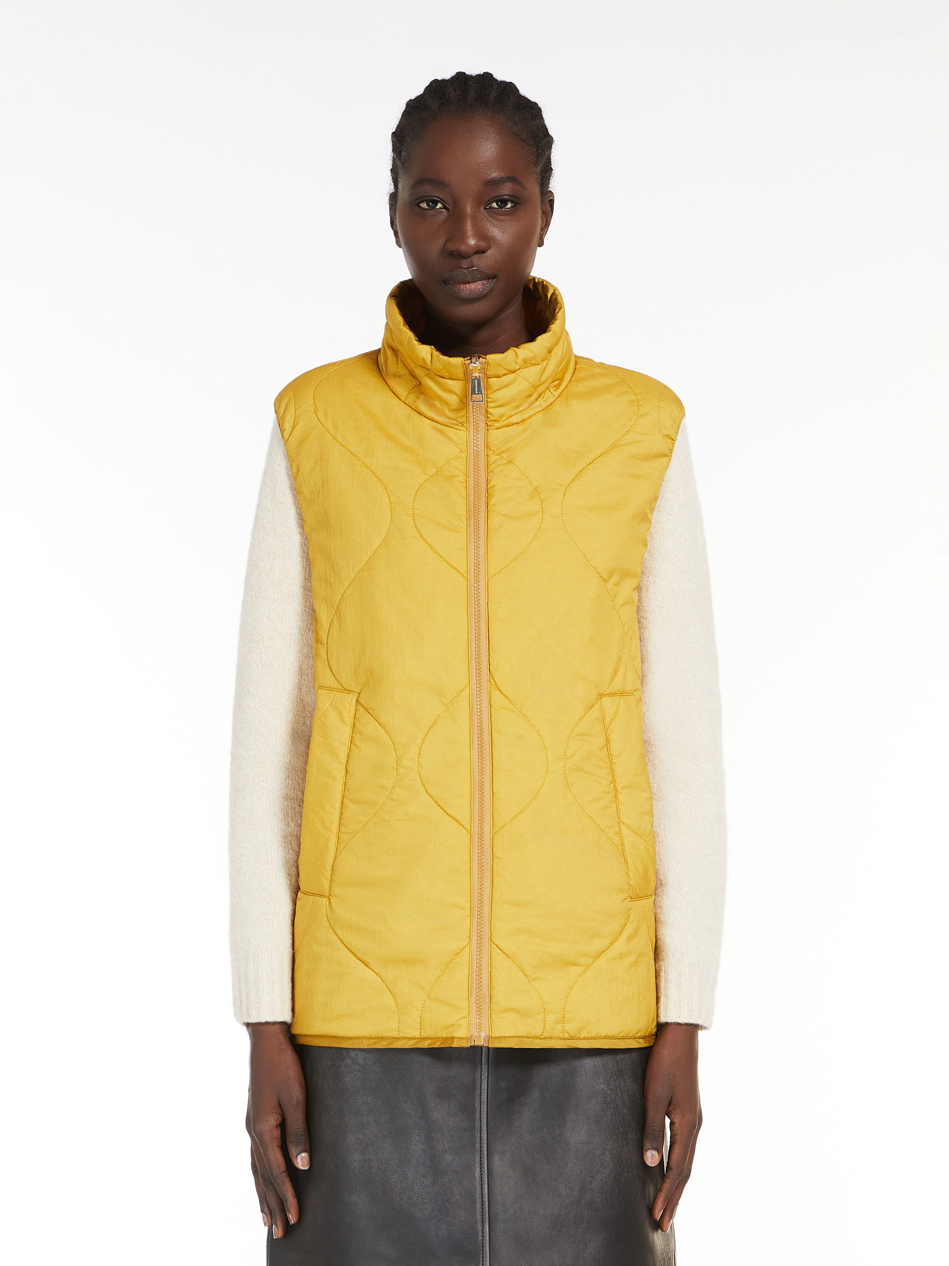 WEEKEND MAX MARA WATERPROOF CANVAS DOUBLE-SIDED VEST