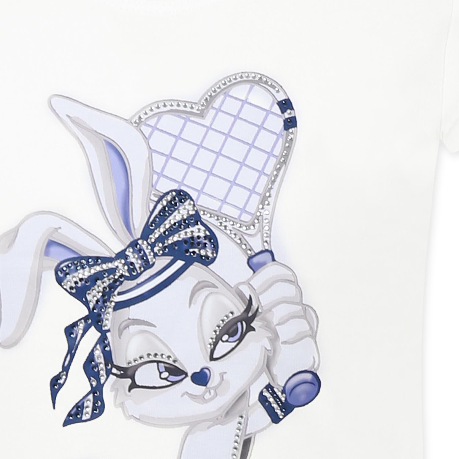 Monnalisa Bunny-print T-shirt In White