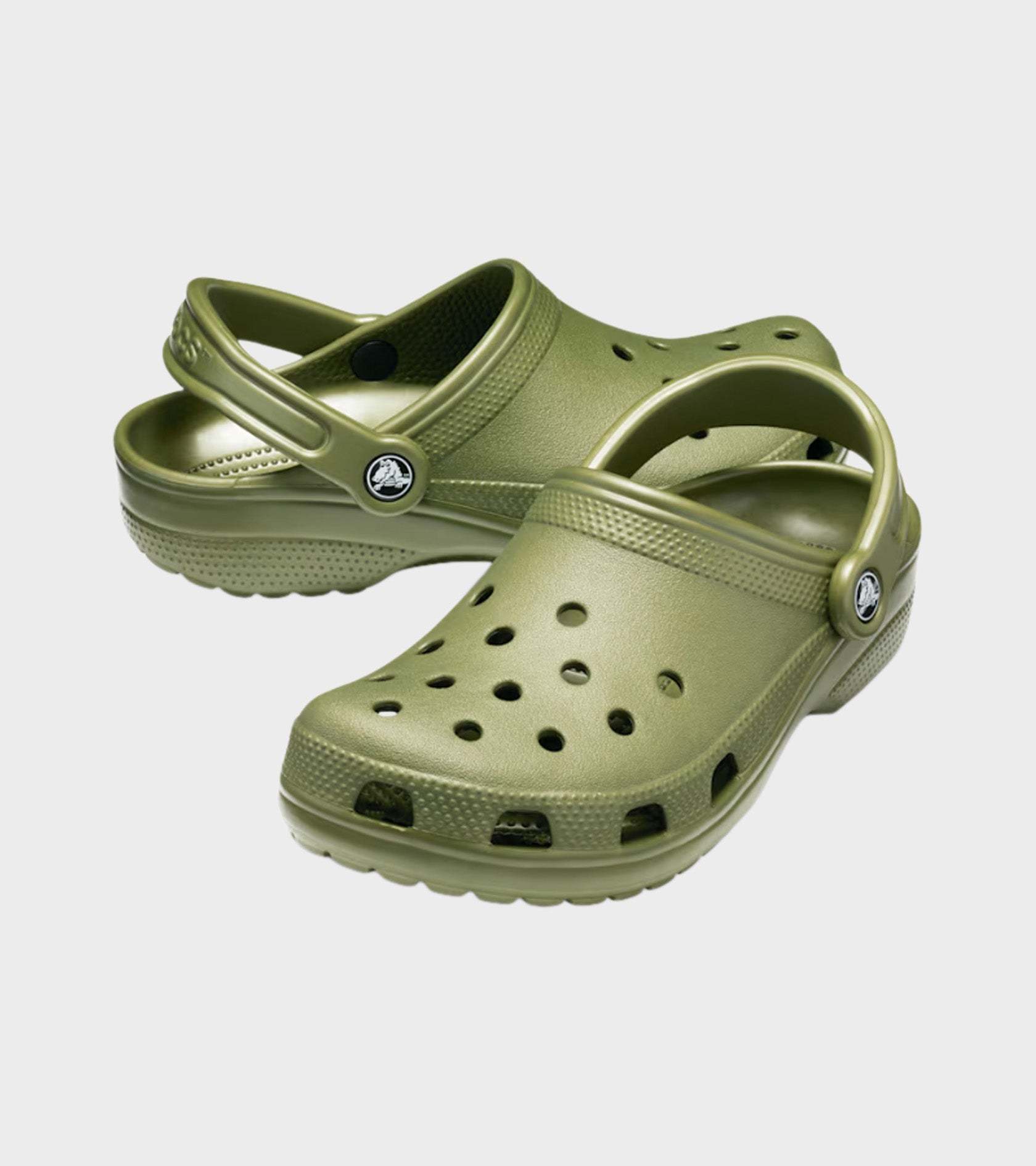 Crocs Perforated Heel-strap Clog In Green