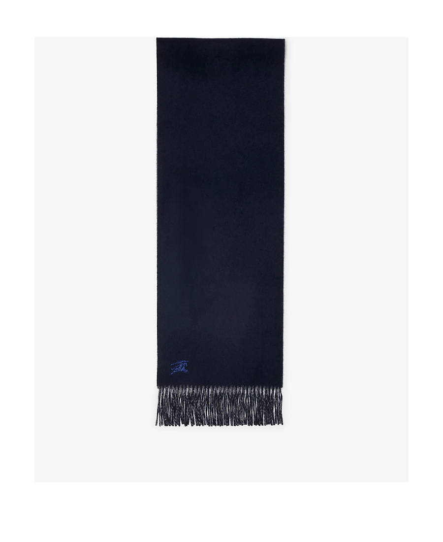 Burberry Ekd Embroidered Cashmere Scarf In Gray