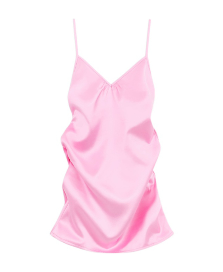 We11 Done Logo Halter Skirt In Pink