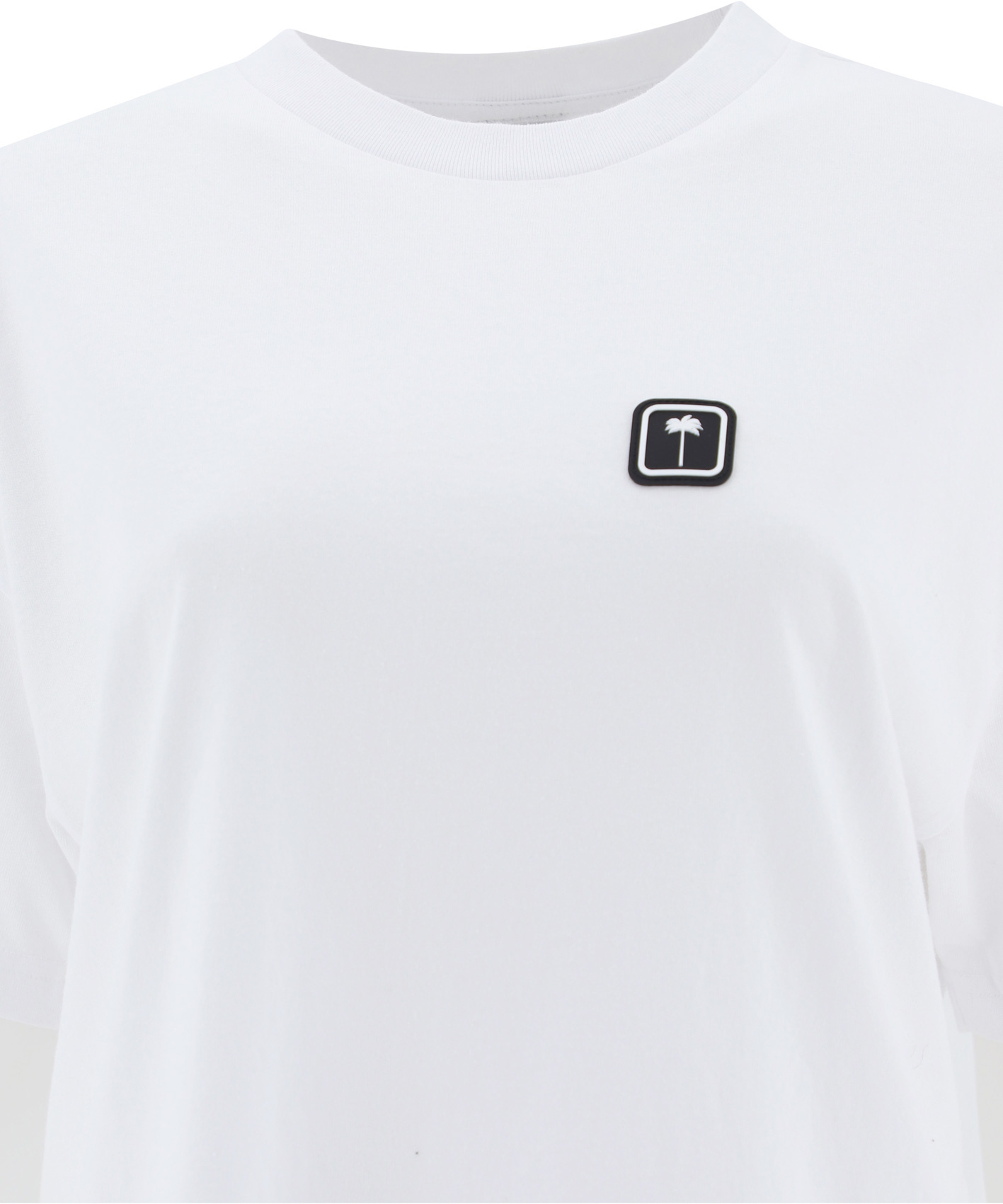 Palm Angels Pxp Patch Detail T-shirt In White