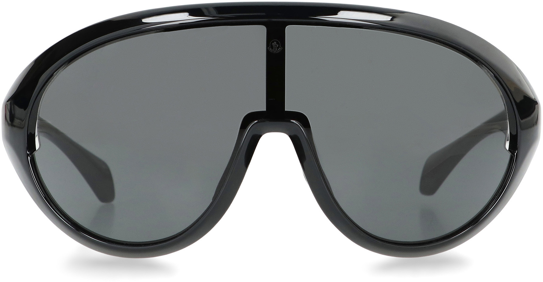 Moncler Oversized Oval Sunglasses Dark Lenses In Black