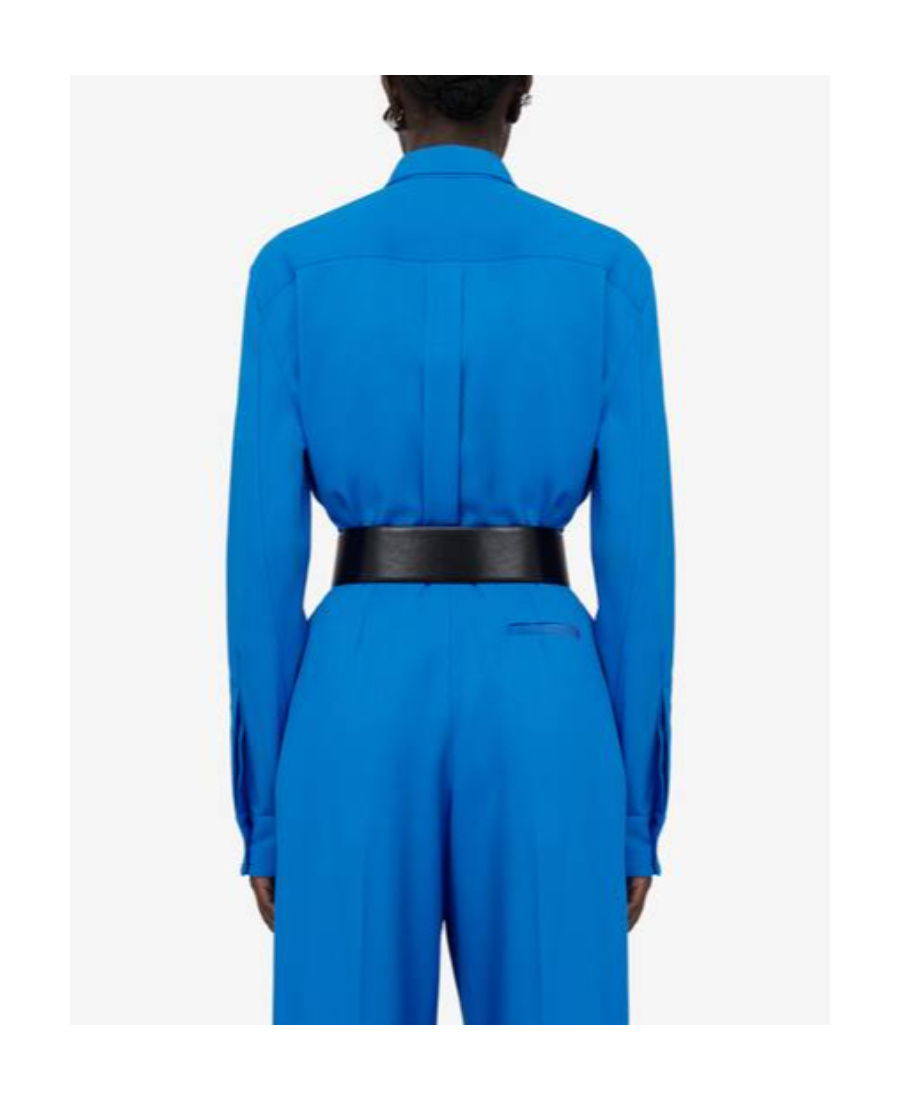 Alexander Mcqueen Chemise En Laine In Blue
