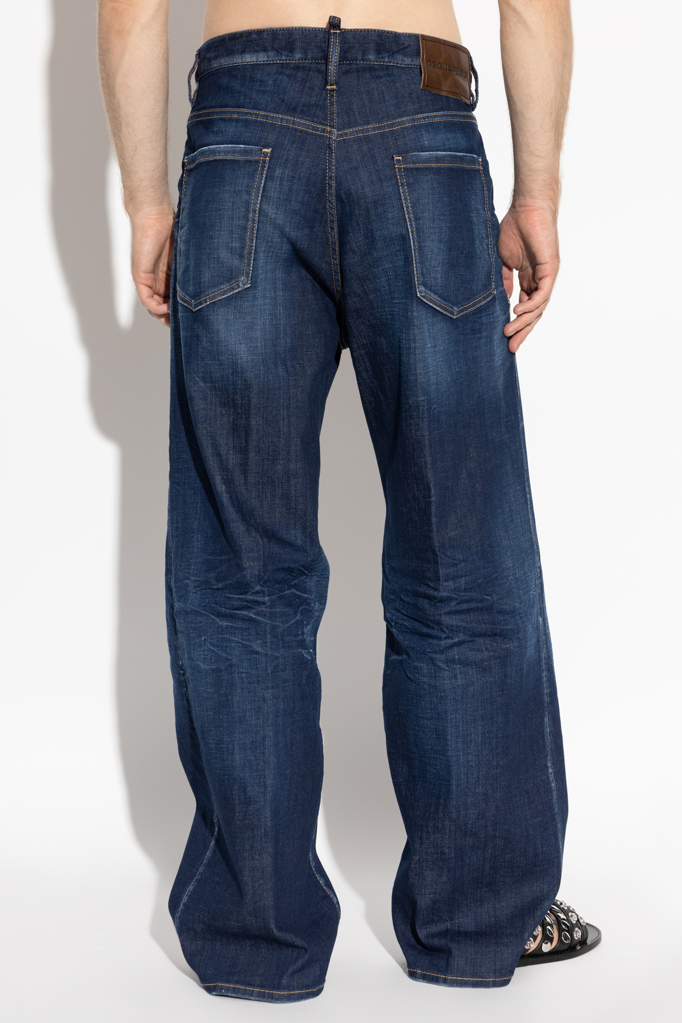 Dsquared2 Straight Leg Trousers With Belt Loops