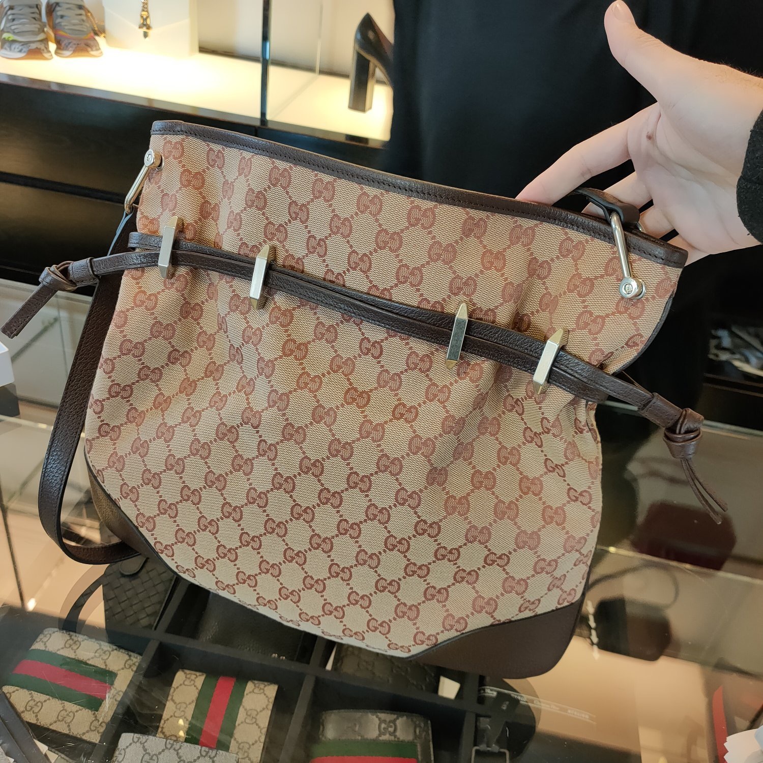 Gucci 1955 Horsebit Messenger Bag In Brown