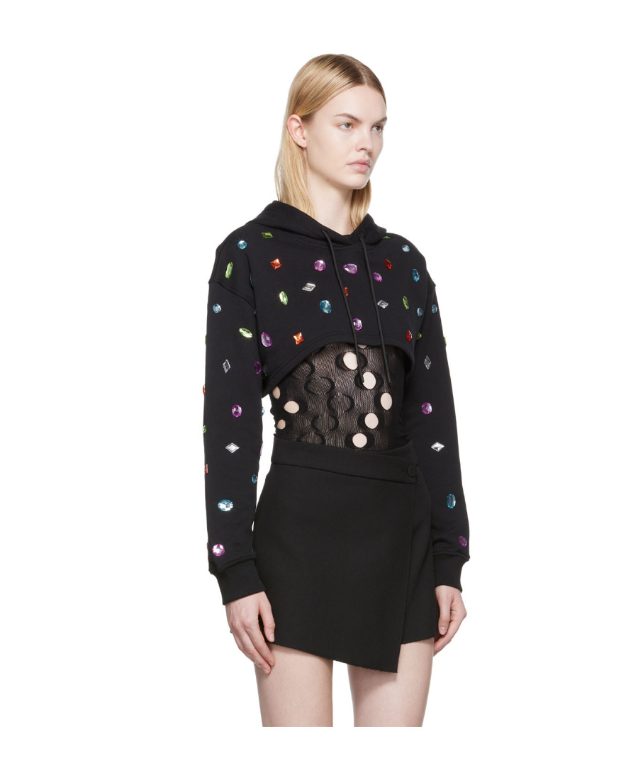 Msgm Black Polyester Skort In Black