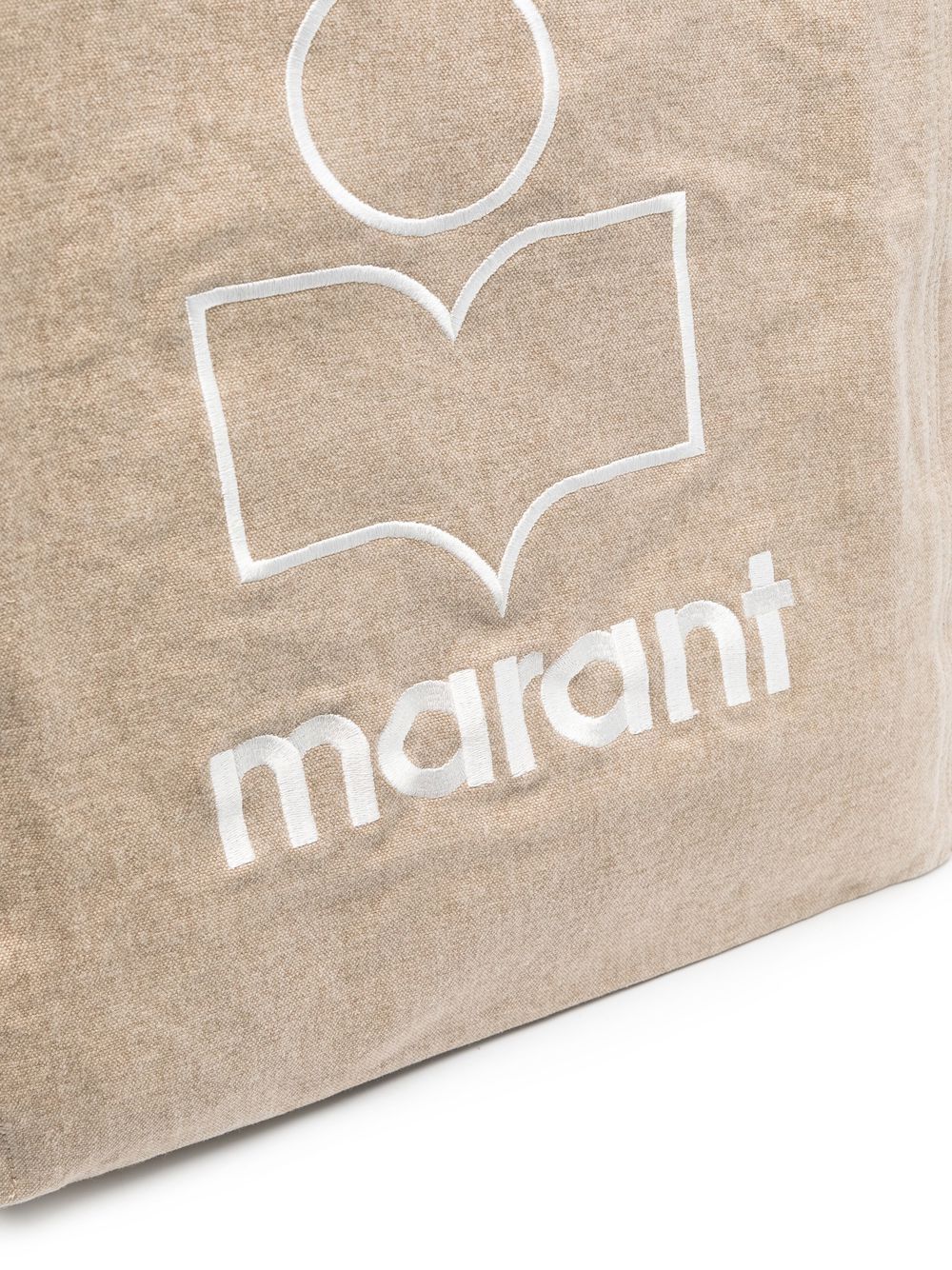 Isabel Marant Small Yenky Canvas Logo Tote Bag In Nude