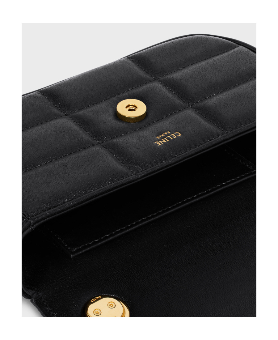 CELINE MINI SHOULDER CHAIN MATELASSE MONOCHROME CELINE IN QUILTED CALFSKIN
