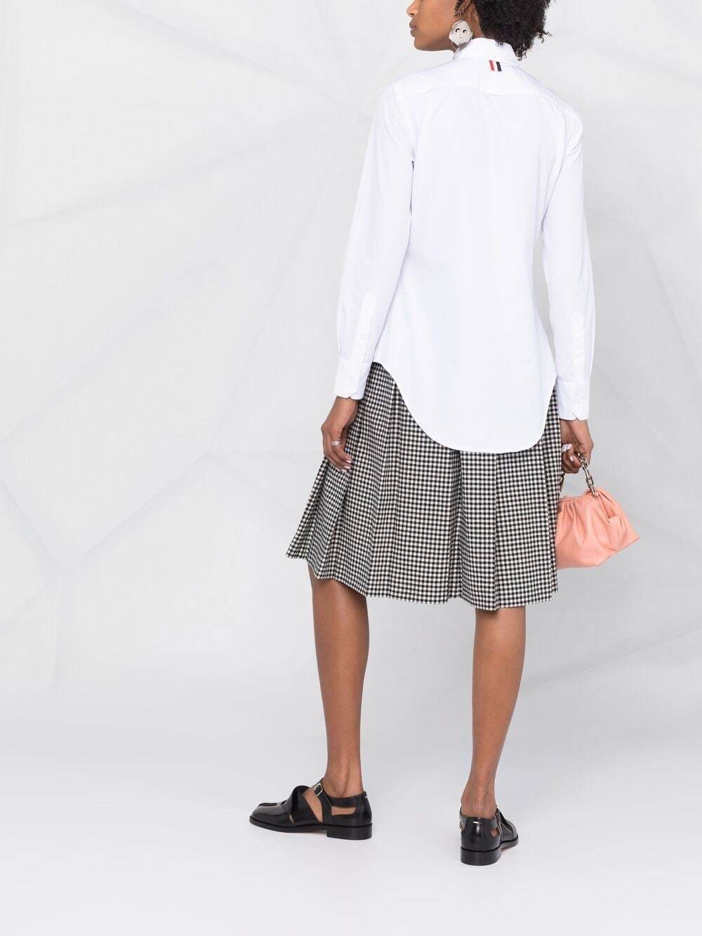 Thom Browne Classic Button-down Poplin Shirt In White