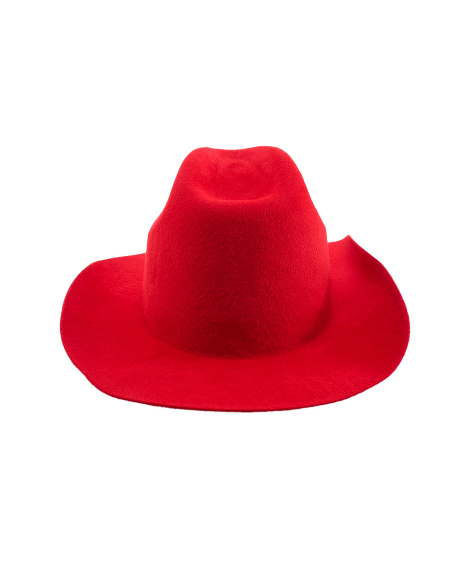 Ruslan Baginskiy Wide-eaved Wool Hat In Red