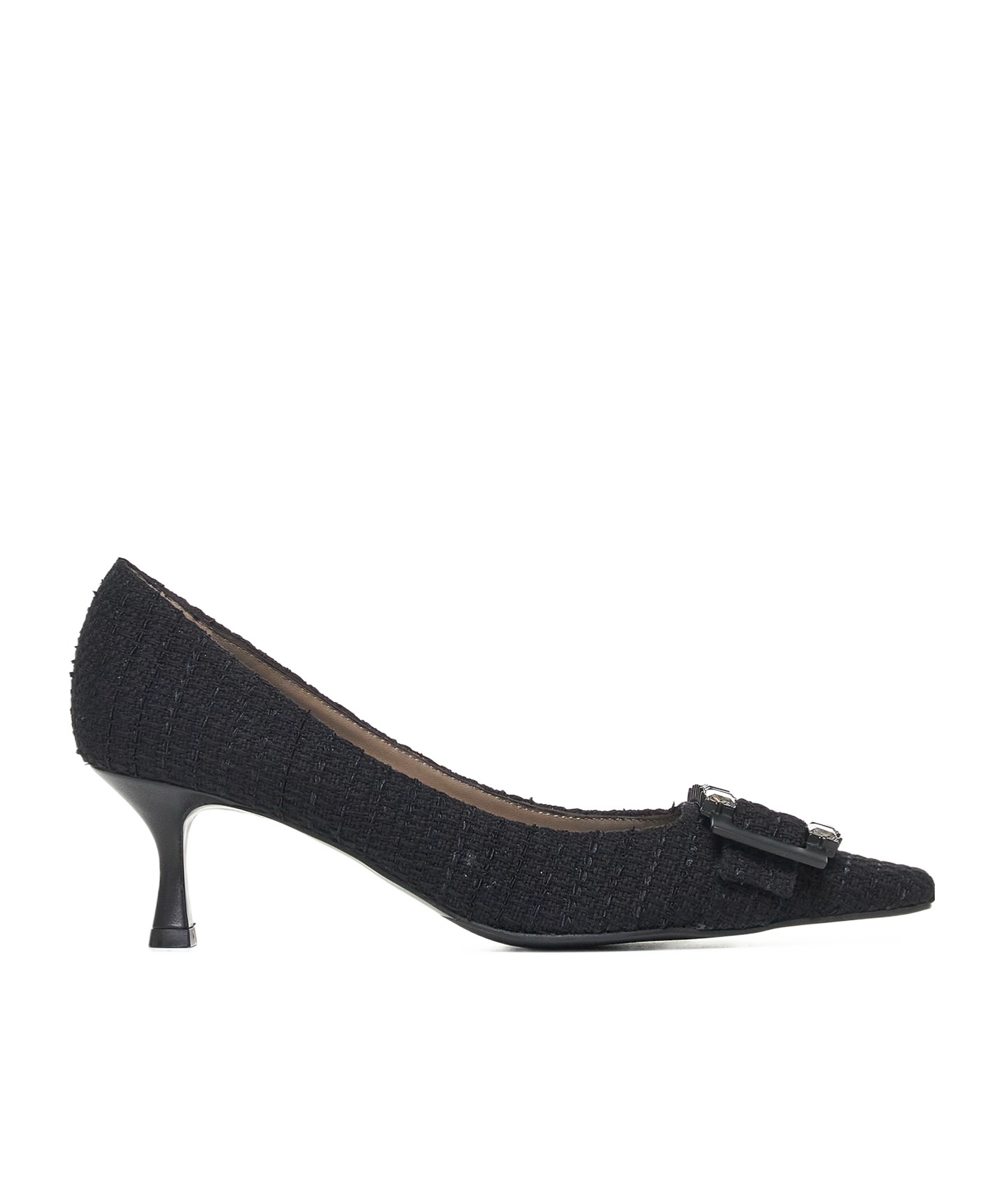 Shop Roberto Festa 60mm Tweed Pumps In Black