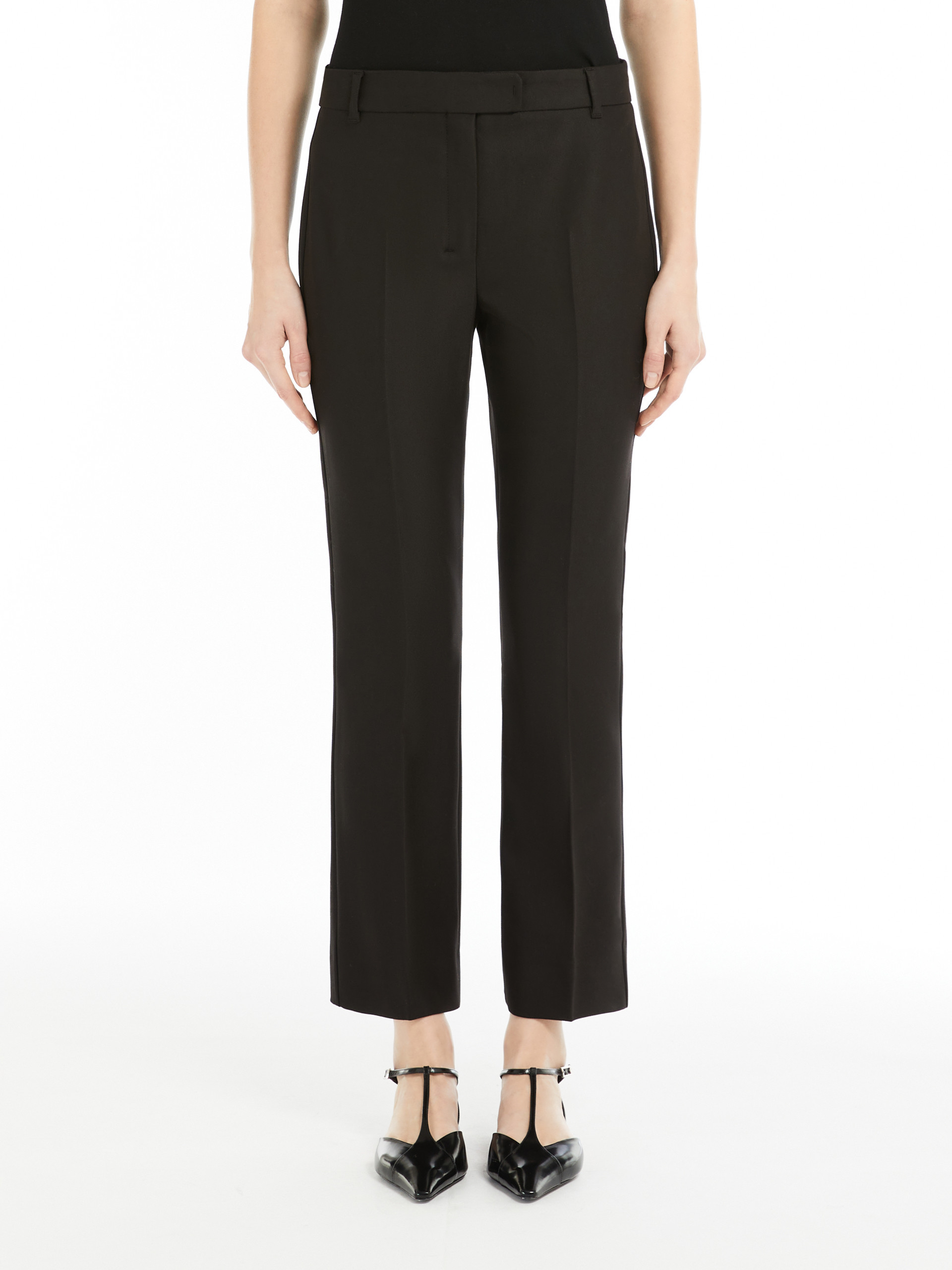 Max Mara Belt-loop Casual Pants In Black