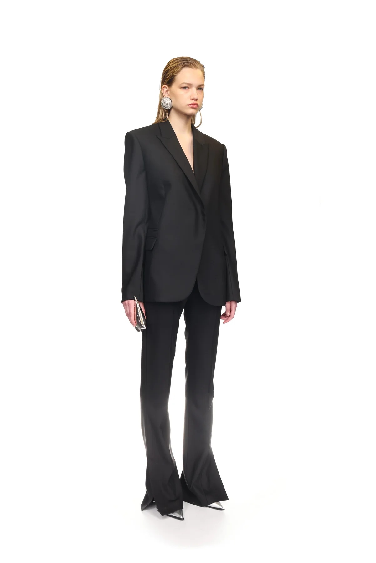 Shop David Koma Cut-out Detail Tailored Blazer In Black