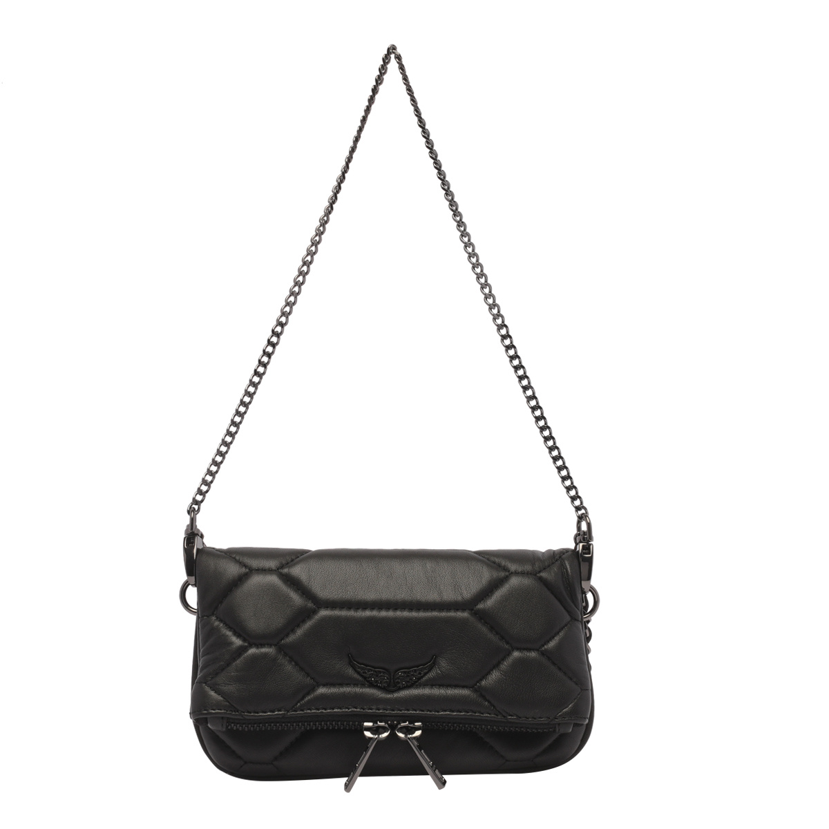 ZADIG & VOLTAIRE ZADIG VOLTAIRE ROCK NANO XL LOGO PLAQUE SHOULDER BAG