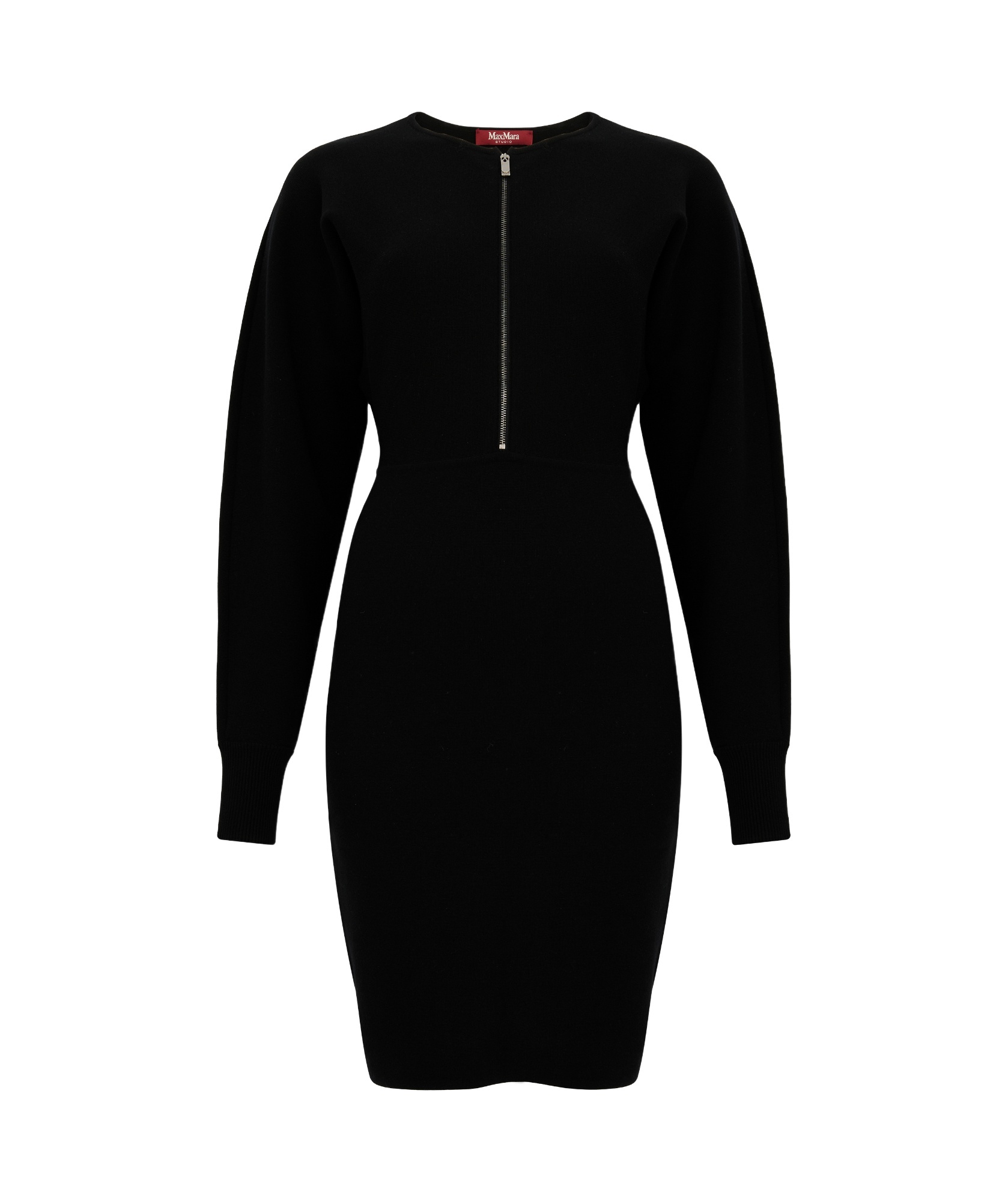 Max Mara Long-sleeved Dress In Black