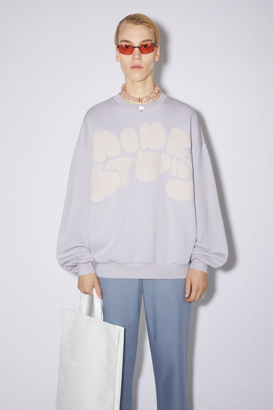 Acne Studios Embroidered-logo Sweatshirt In White