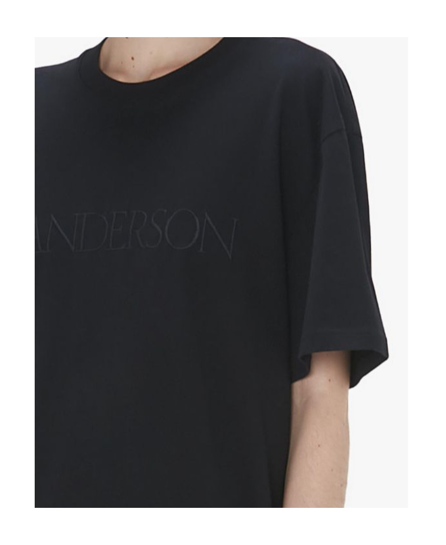Jw Anderson Logo-embroidered T-shirt In Black