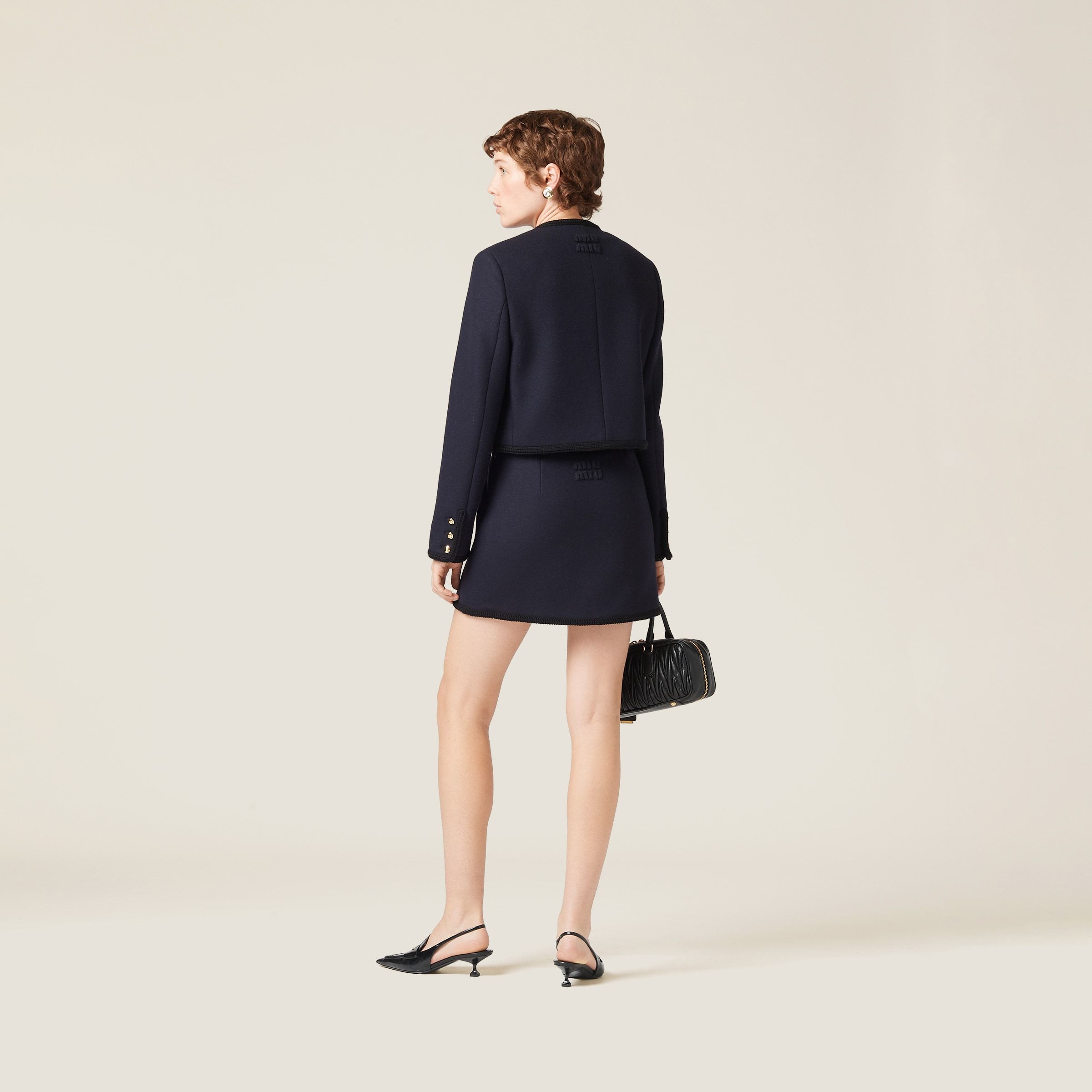 MIU MIU SINGLE-BREASTED CLOTH JACKET