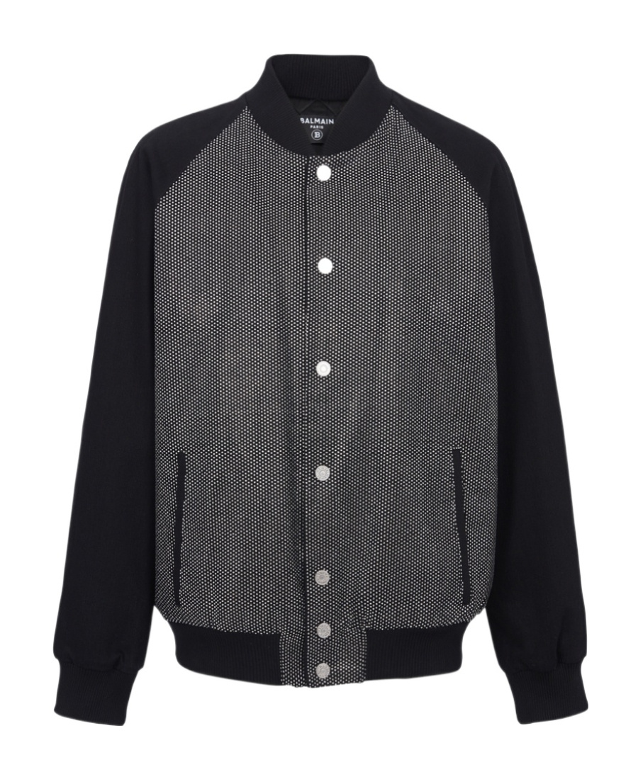 Balmain Bomber Jacket With Logo In Black