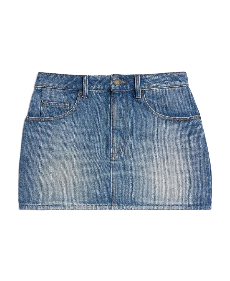 AMI ALEXANDRE MATTIUSSI DENIM MINI SKIRT