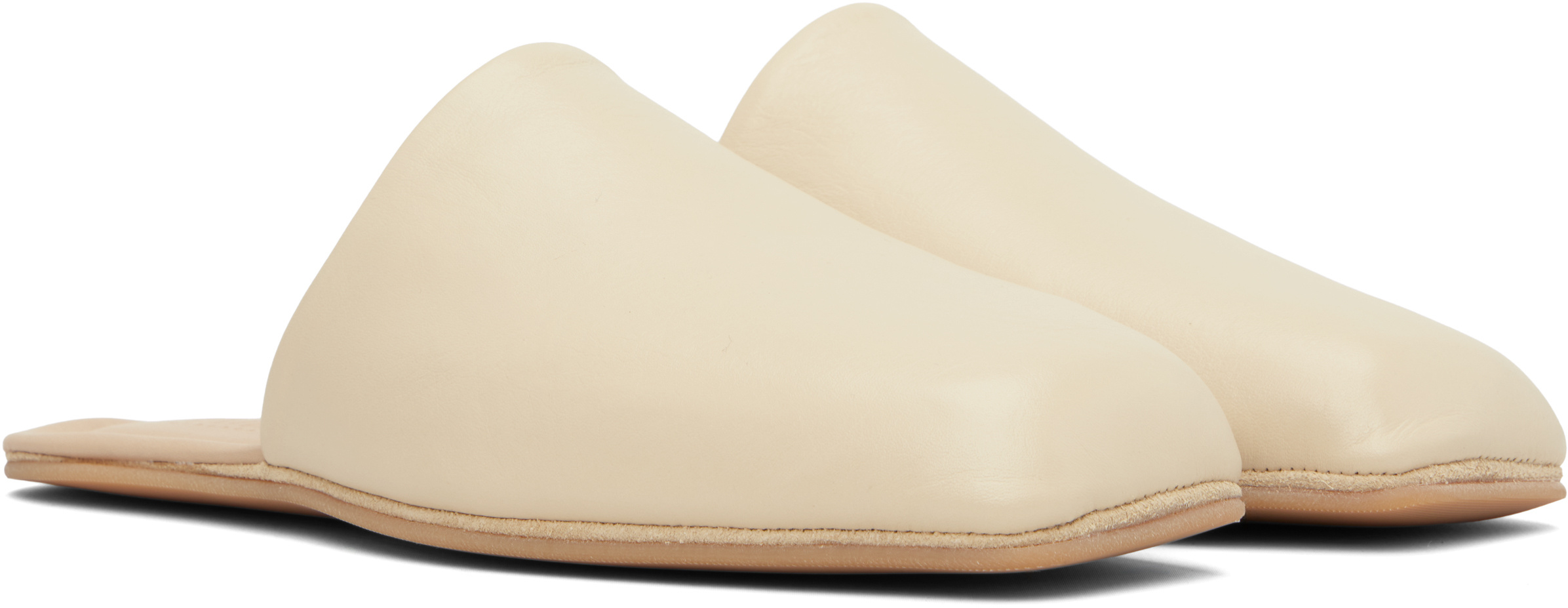 Our Legacy Work Shop Emporio Armani Beige Cigarr Slippers In Brown