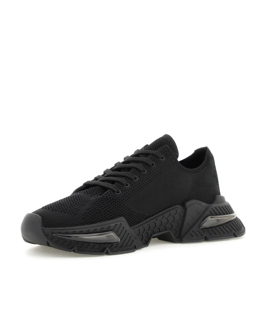 Dolce & Gabbana Daymaster Stretch-knit Sneakers In Black