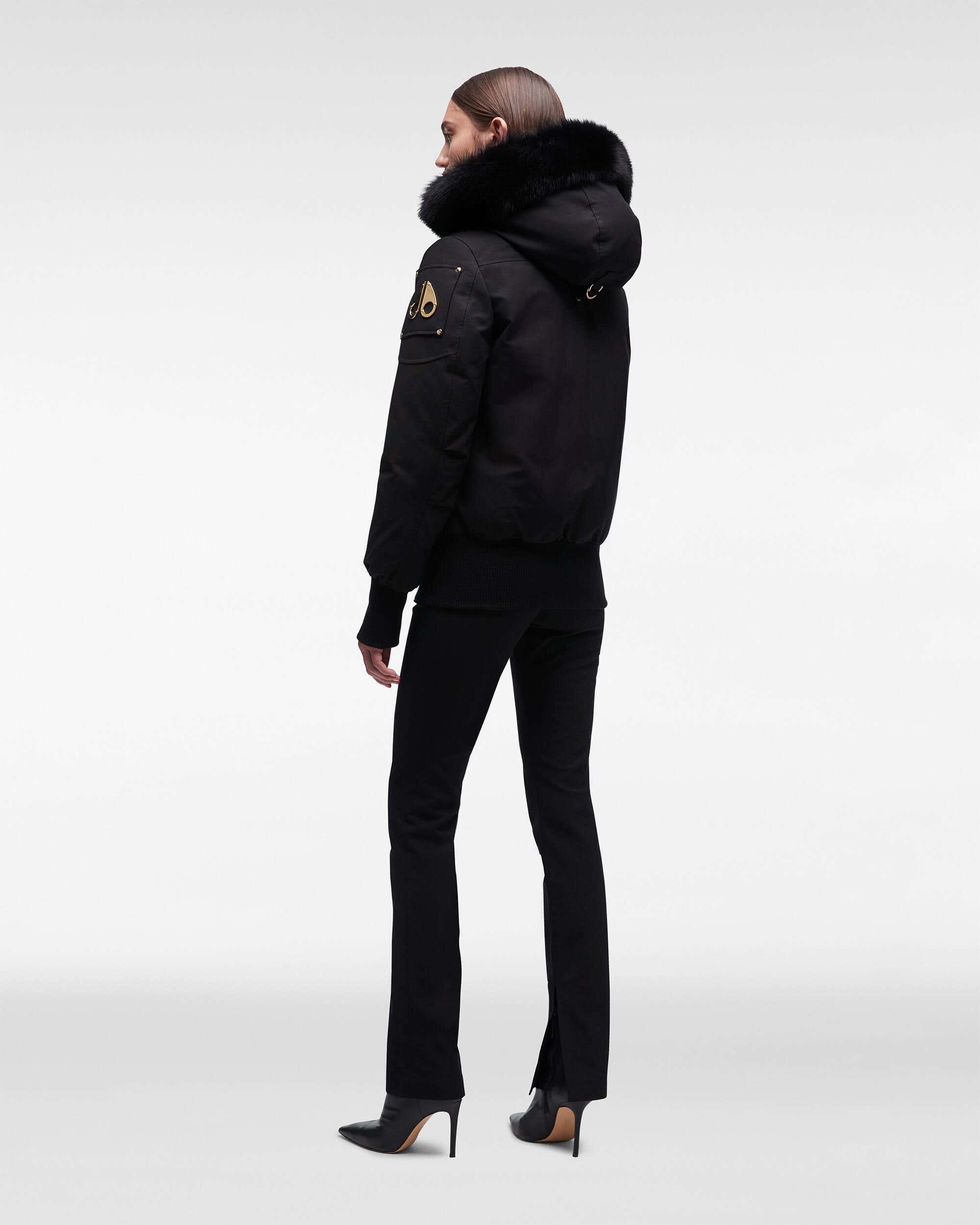 Moose Knuckles Gold Capsule Sainte Flavie Down Bomber In Black