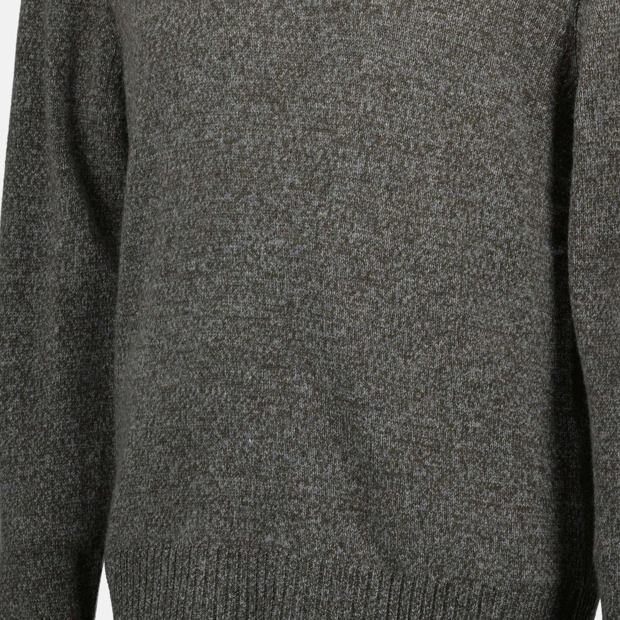 Officine Generale Crew Neck Long-sleeved Sweater In Gray