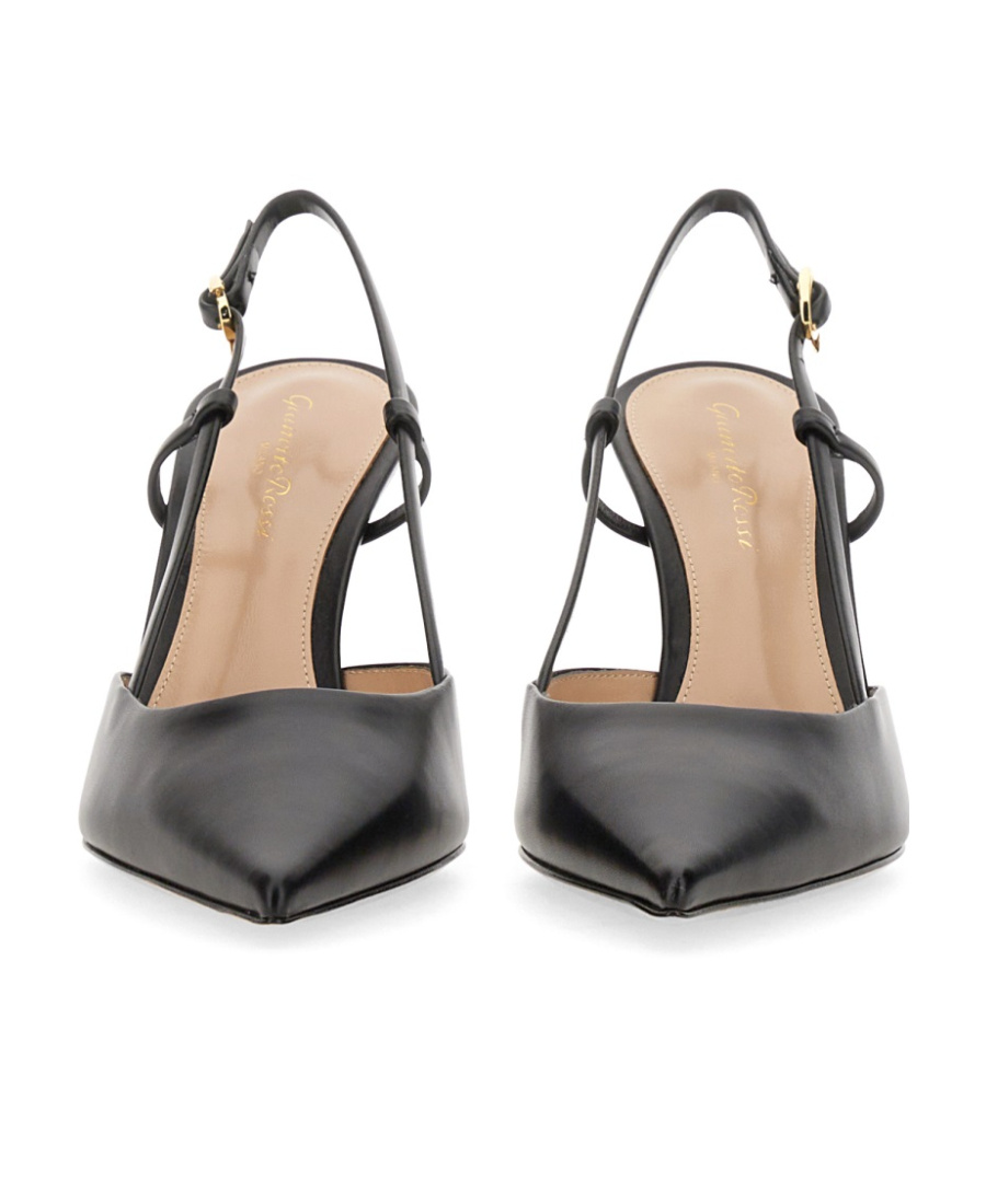 Gianvito Rossi 85mm Ascent Leather Slingback Pumps In Black