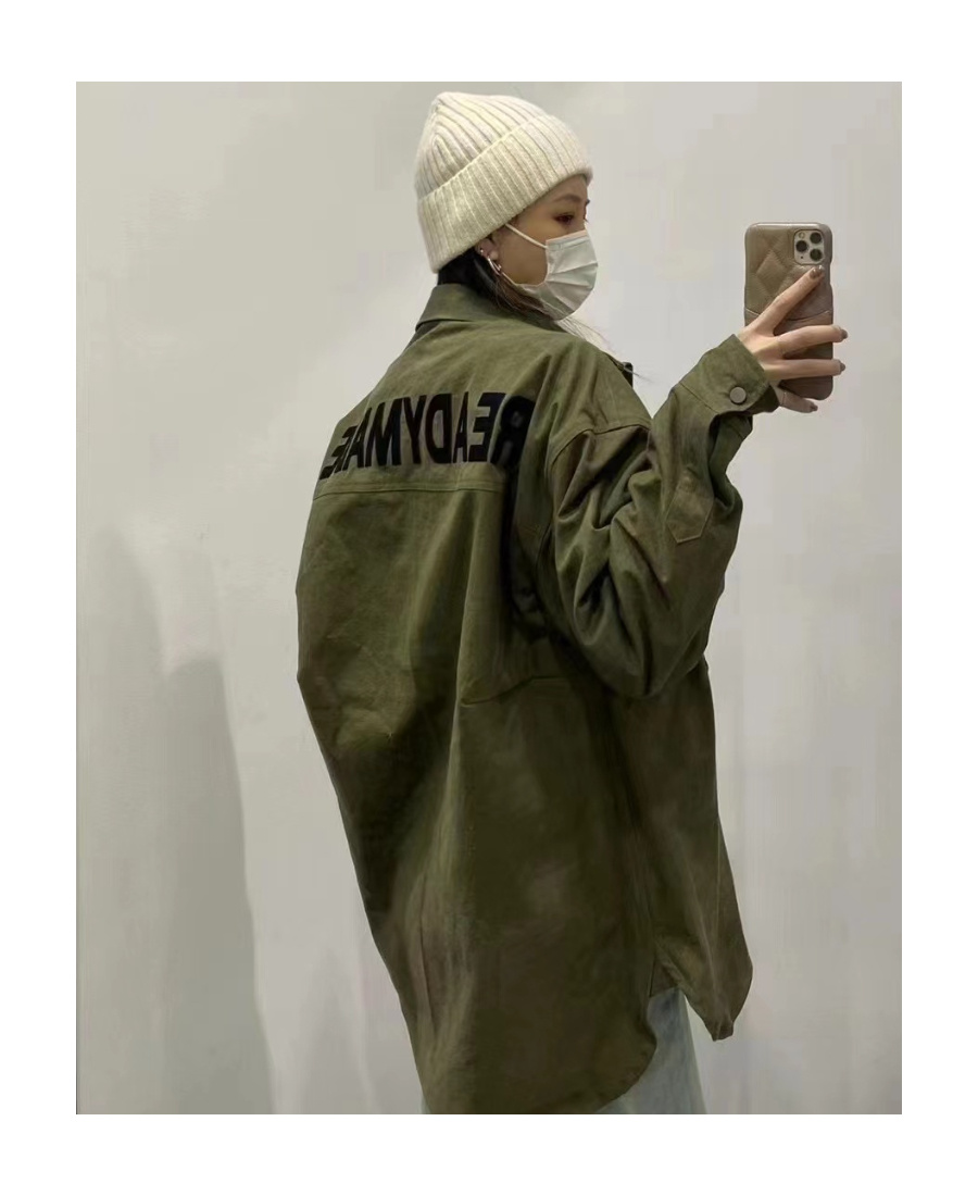 Readymade Logo-print Cargo Shirt In Green