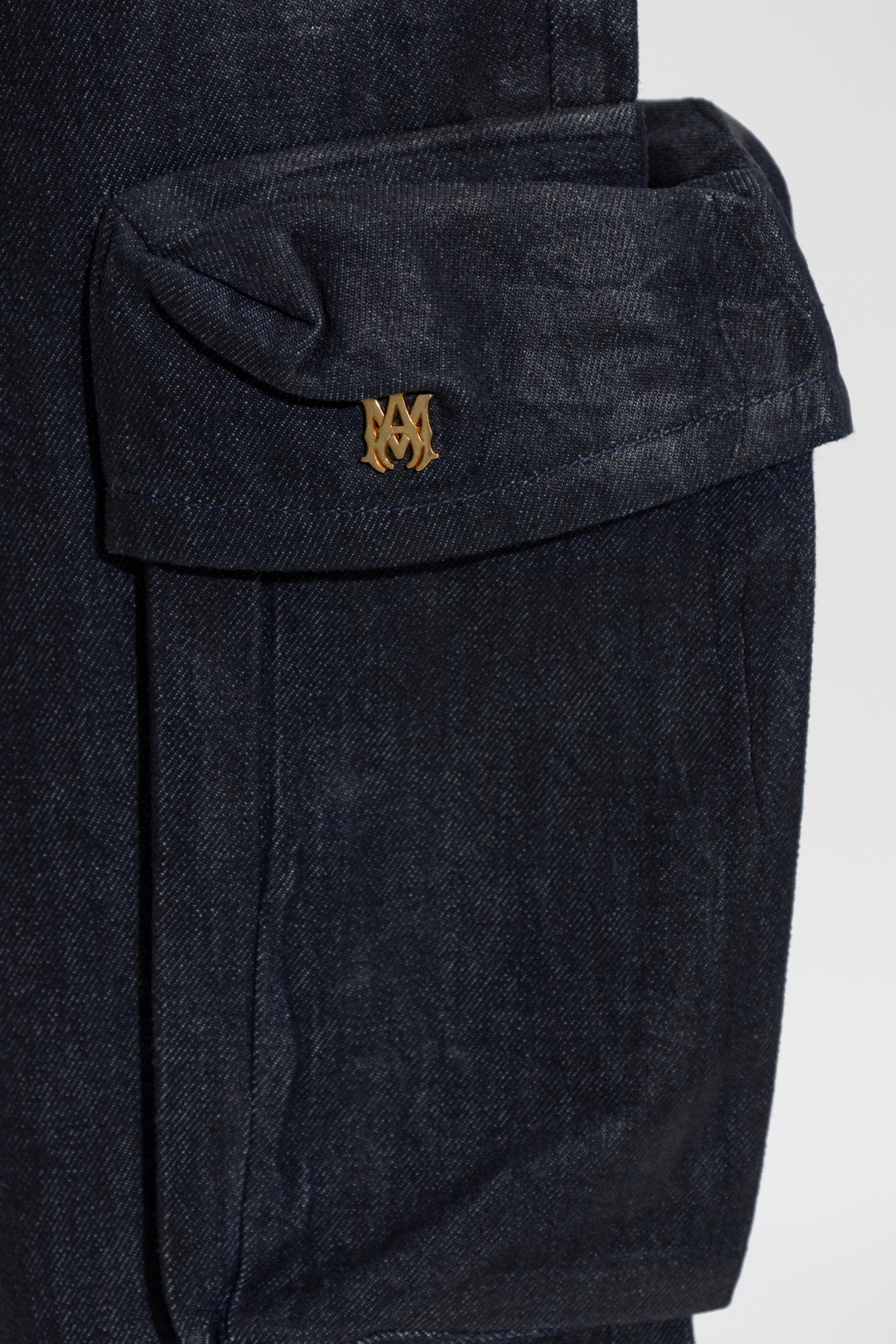 Amiri Black Baggy Cargo Jeans In Black