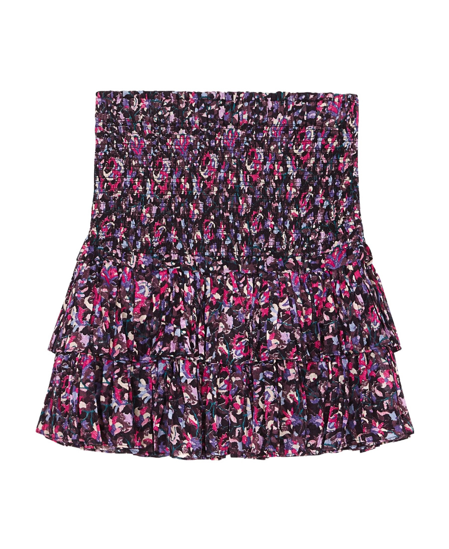 Isabel Marant Étoile Naomi Floral-print Ruffled Miniskirt In Multicolor