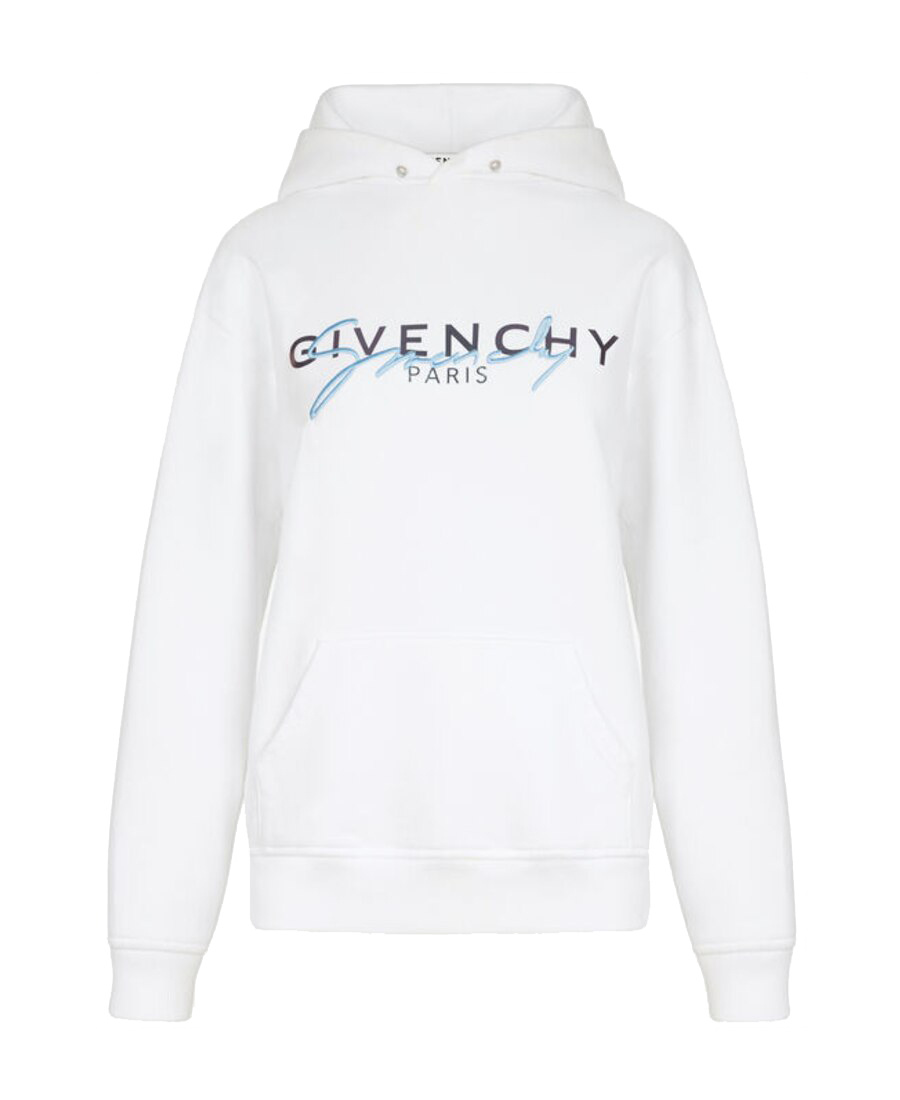 Givenchy Embroidered Logo Hooded Sweatshirt In White