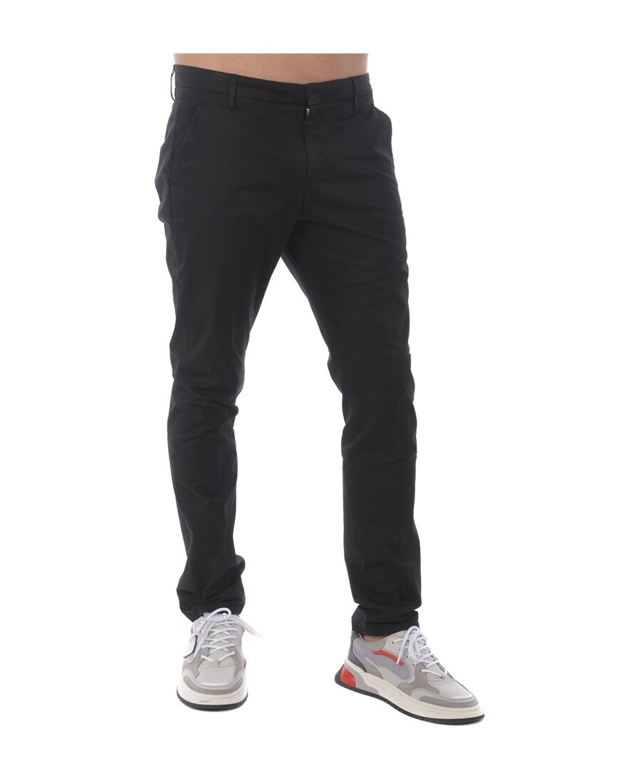 Dondup Slim-fit Tailored Trousers In Black