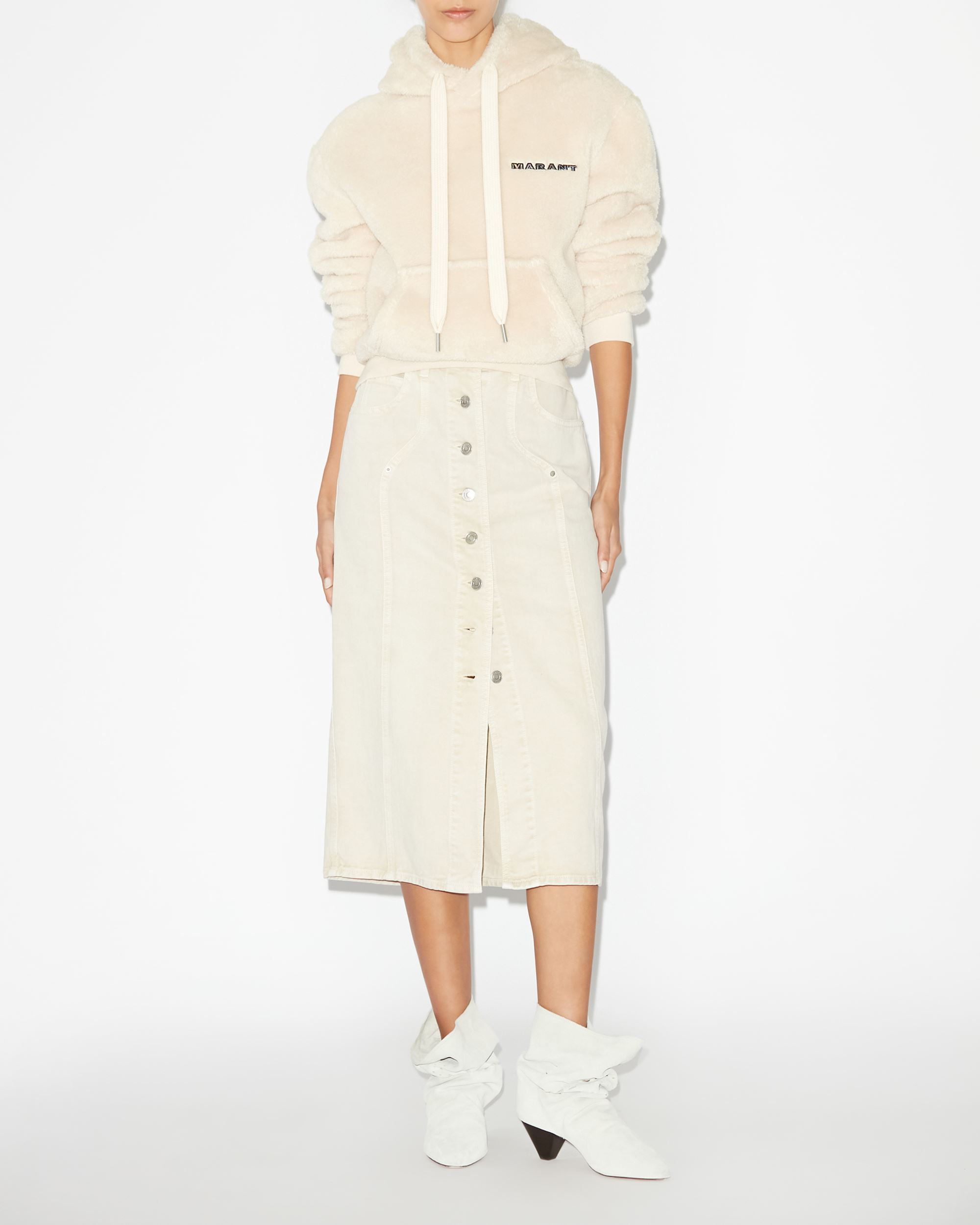 Isabel Marant Étoile Denim Vandy Skirt For In White