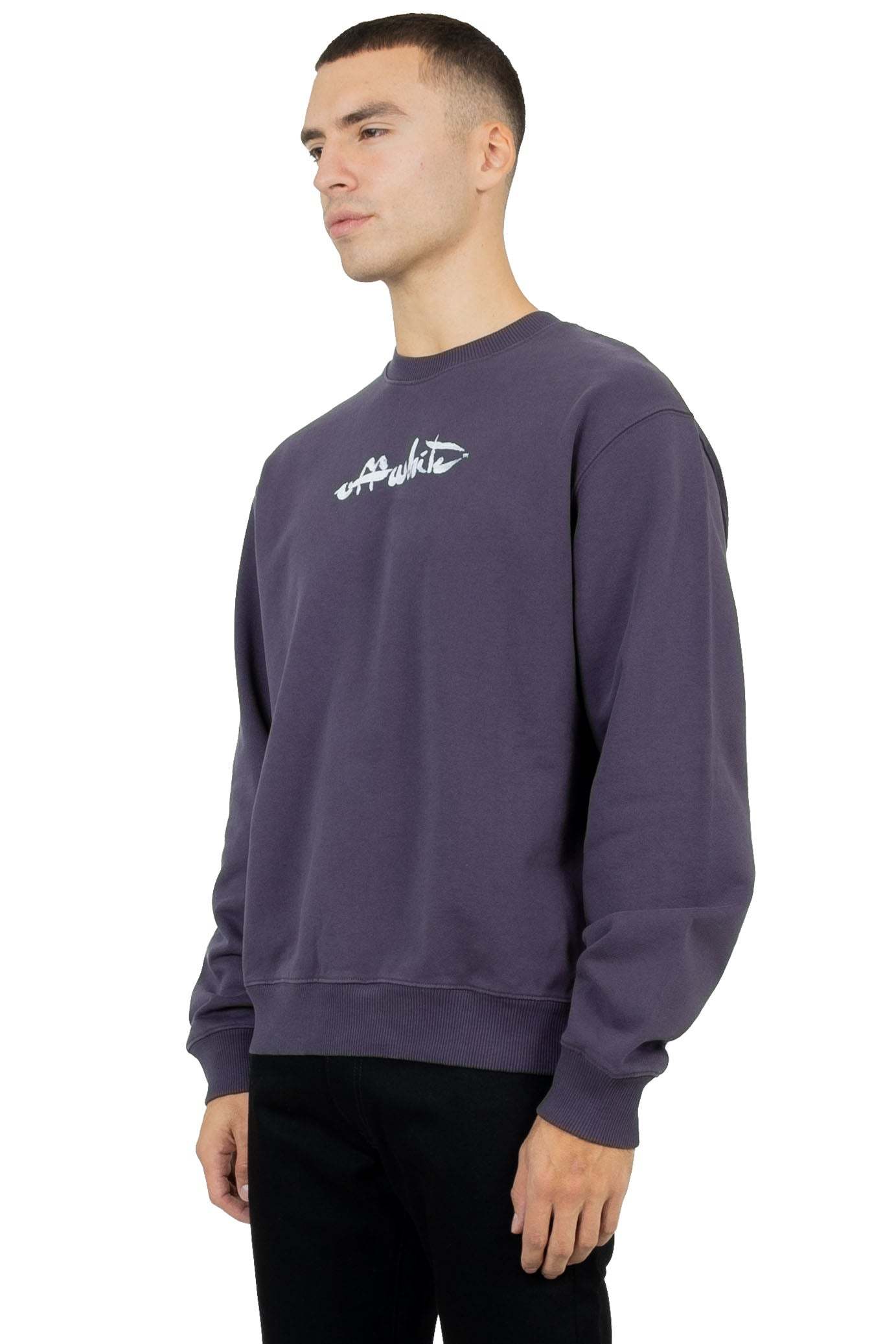 Off-white Painted Arrows-print Sweatshirt In Black