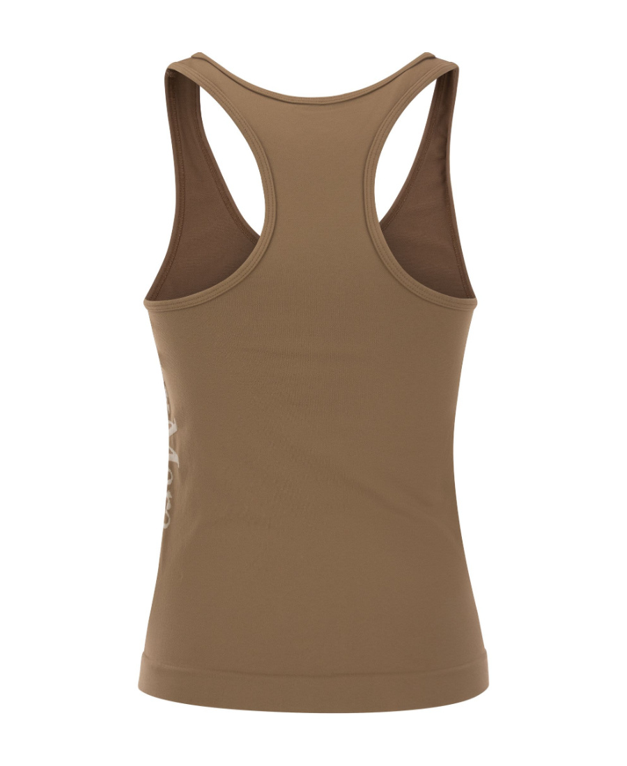 Max Mara Round-necked Vest In Brown
